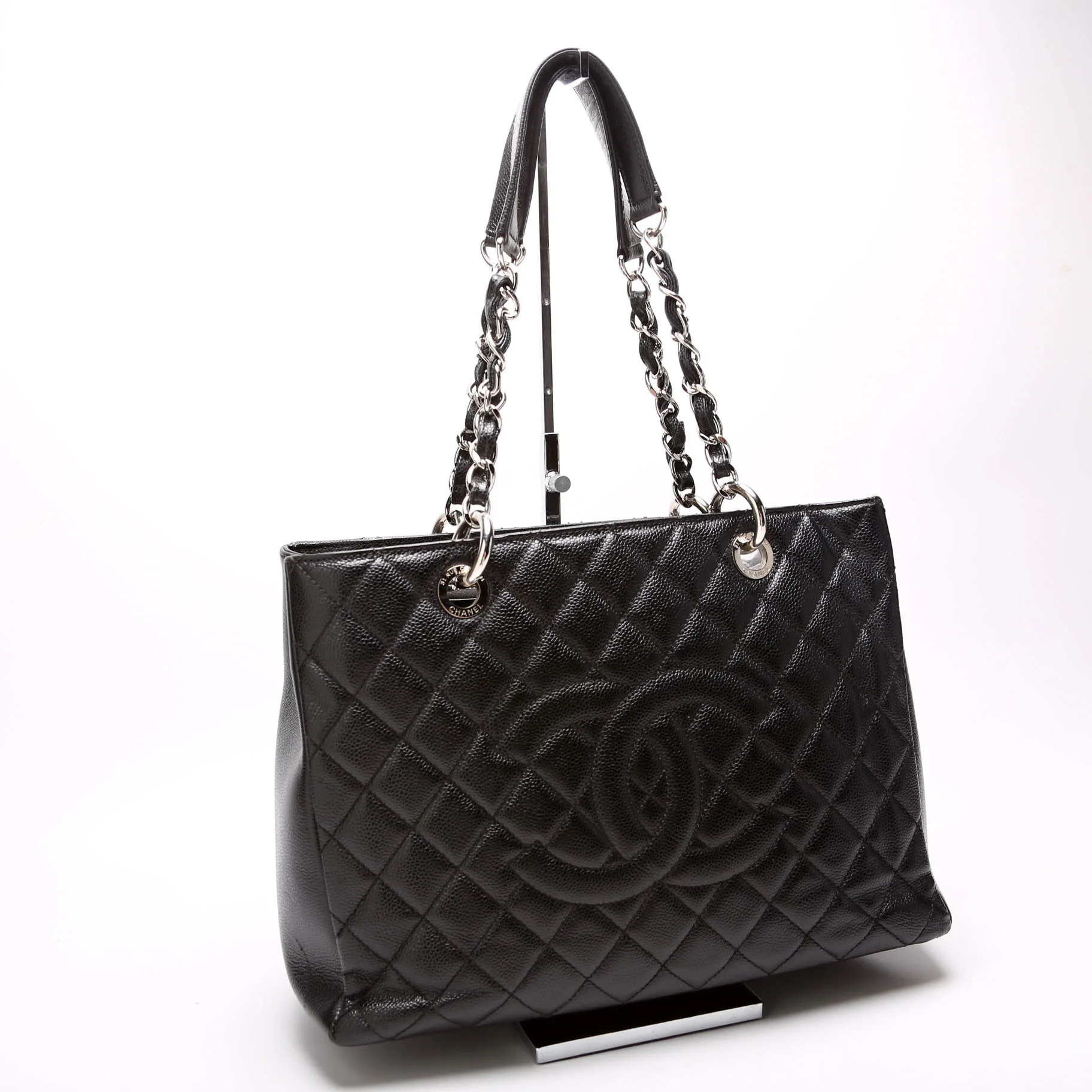 Grand Shopping Tote Caviar Black - Image 2
