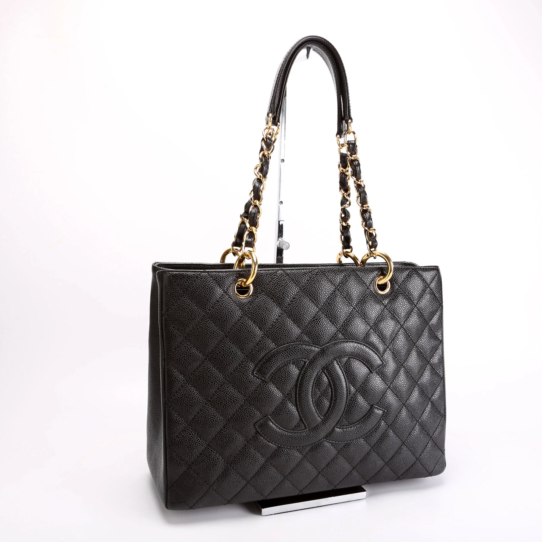 Grand Shopping Tote Caviar Black - Image 2
