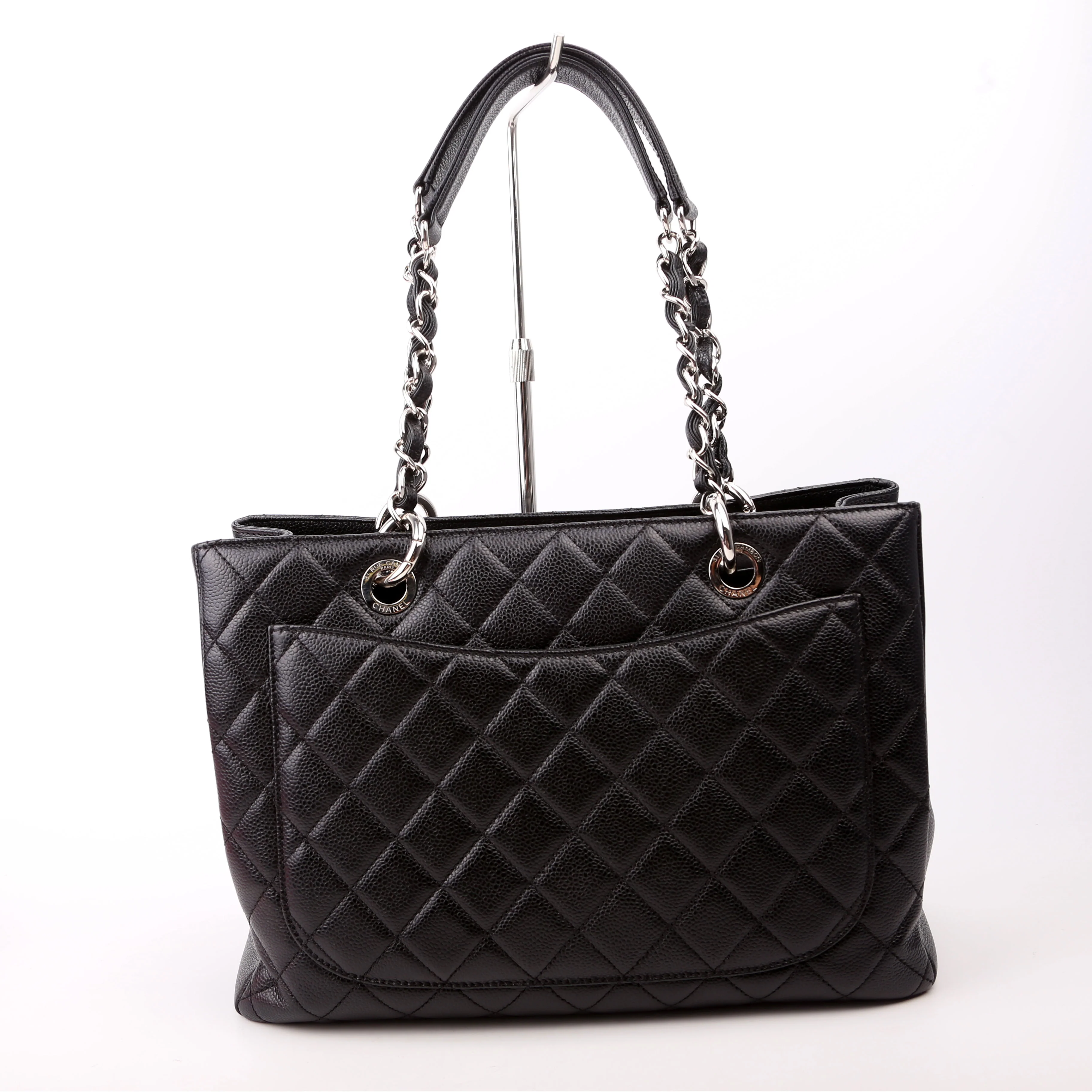Grand Shopping Tote Caviar Black - Image 3