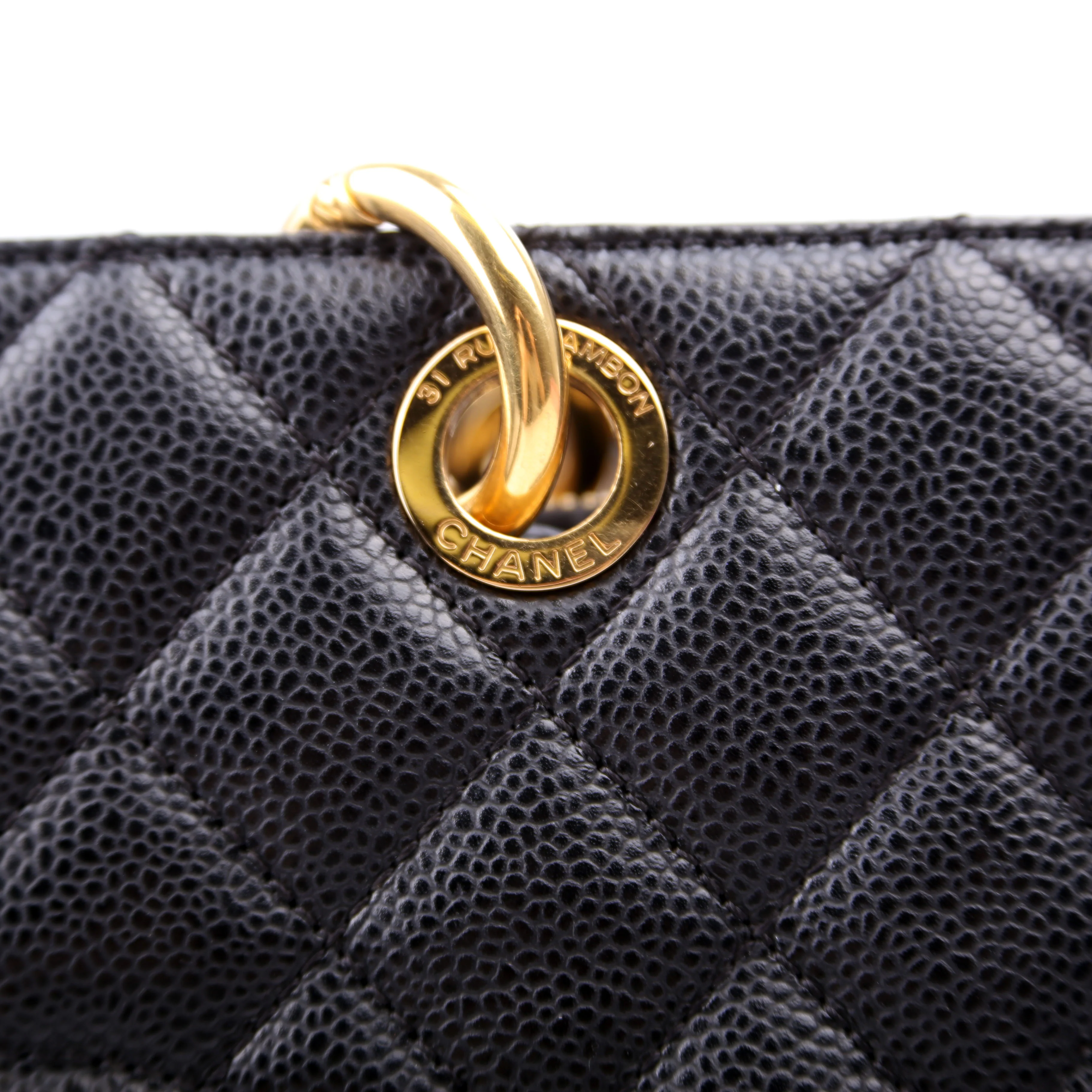 Grand Shopping Tote Caviar Black - Image 14