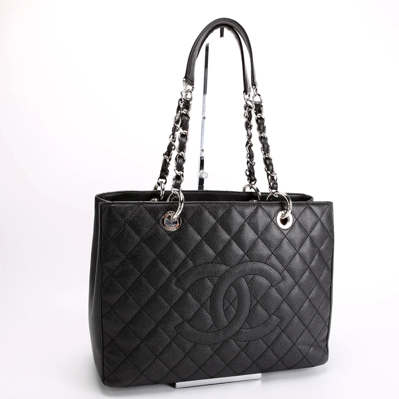 Grand Shopping Tote Caviar Black - Image 2