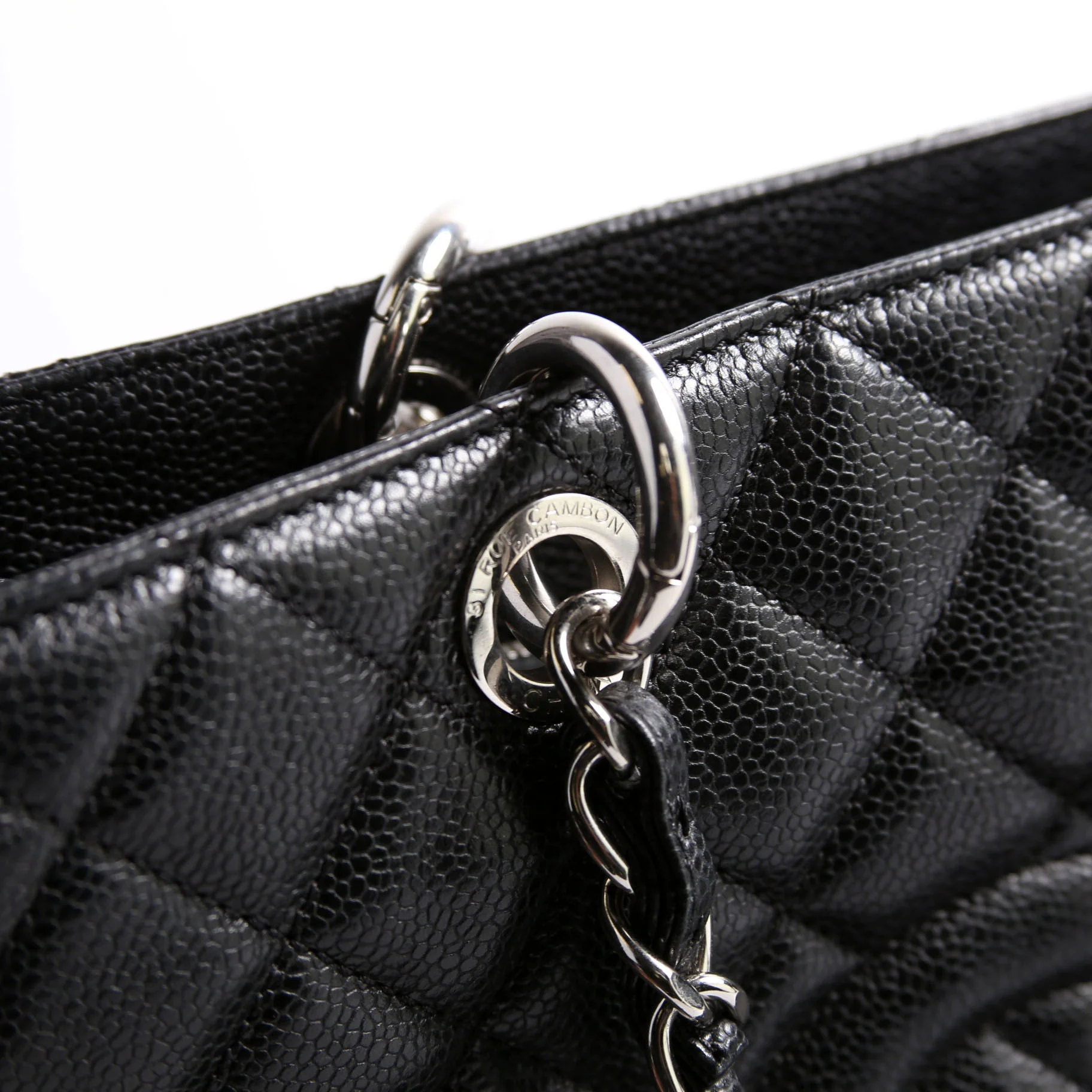 Grand Shopping Tote Caviar Black - Image 6