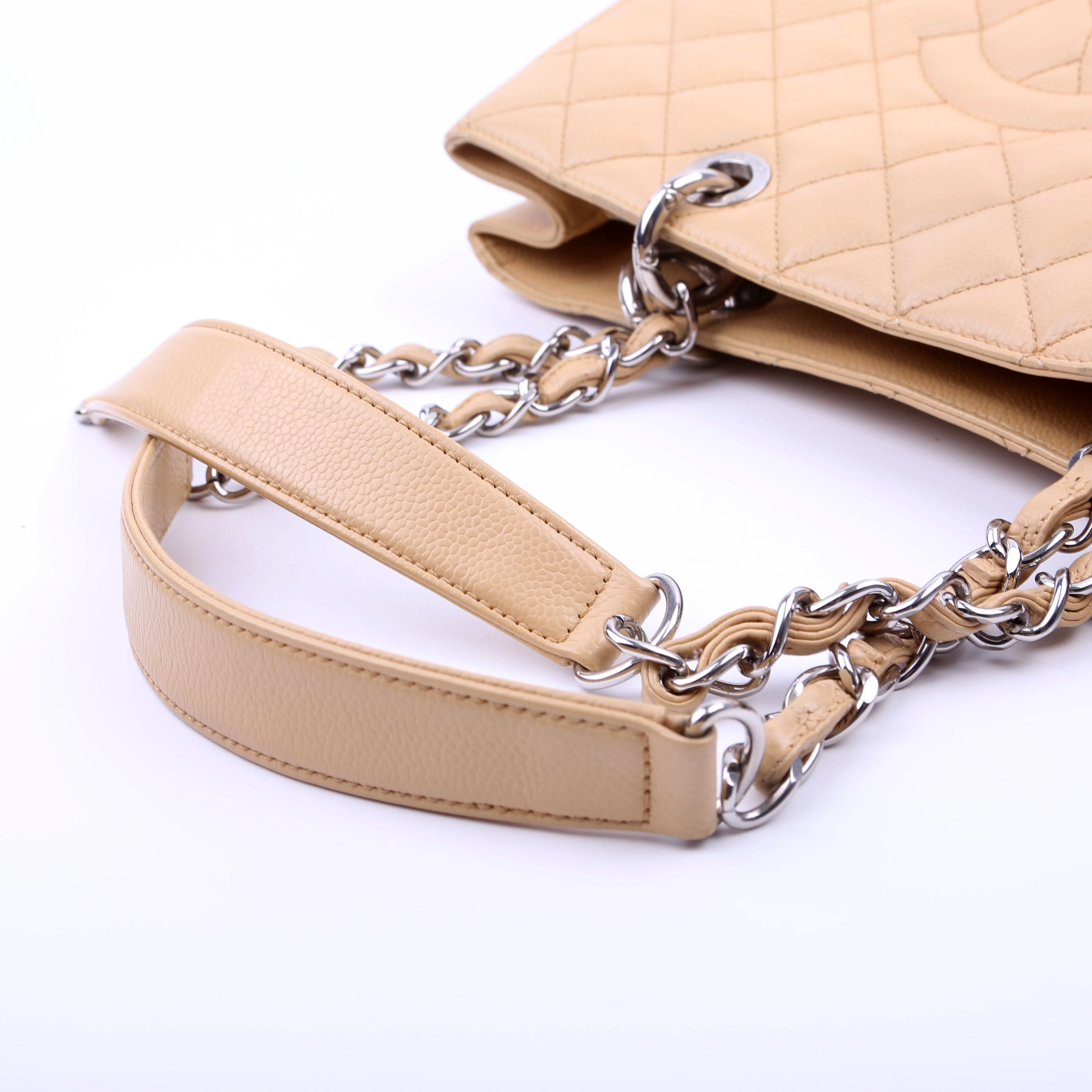 Grand Shopping Tote Caviar Tan - Image 15