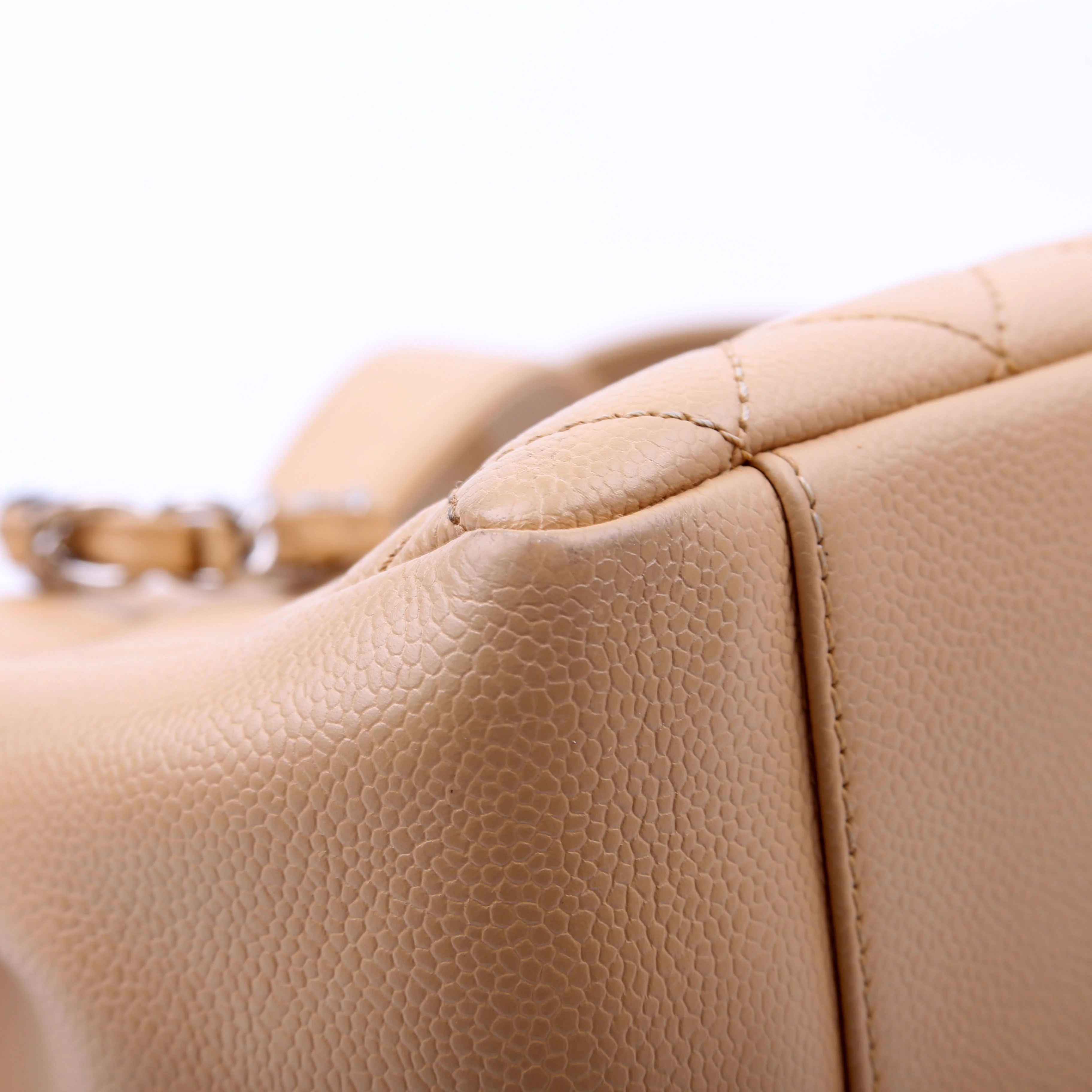 Grand Shopping Tote Caviar Tan - Image 5