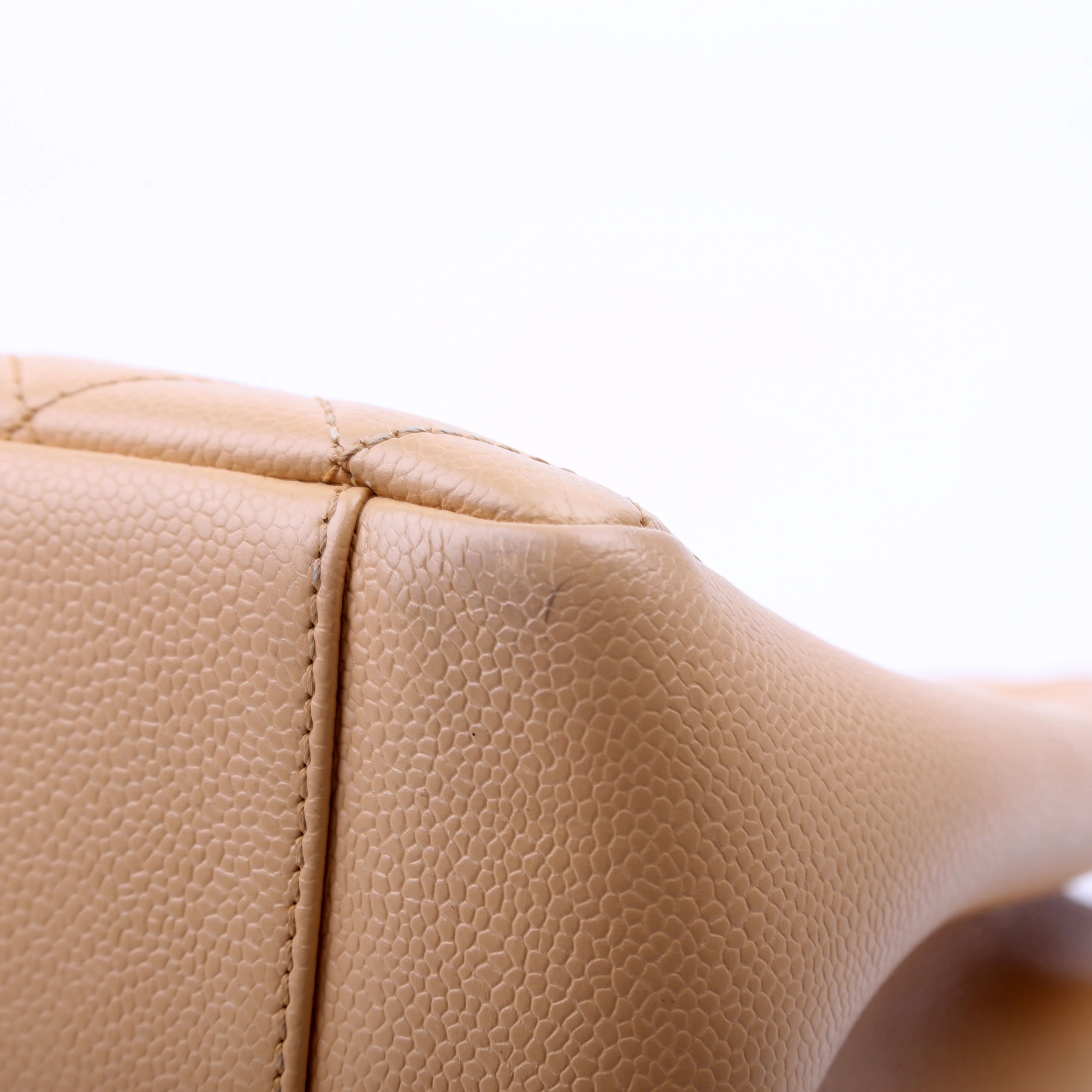 Grand Shopping Tote Caviar Tan - Image 6