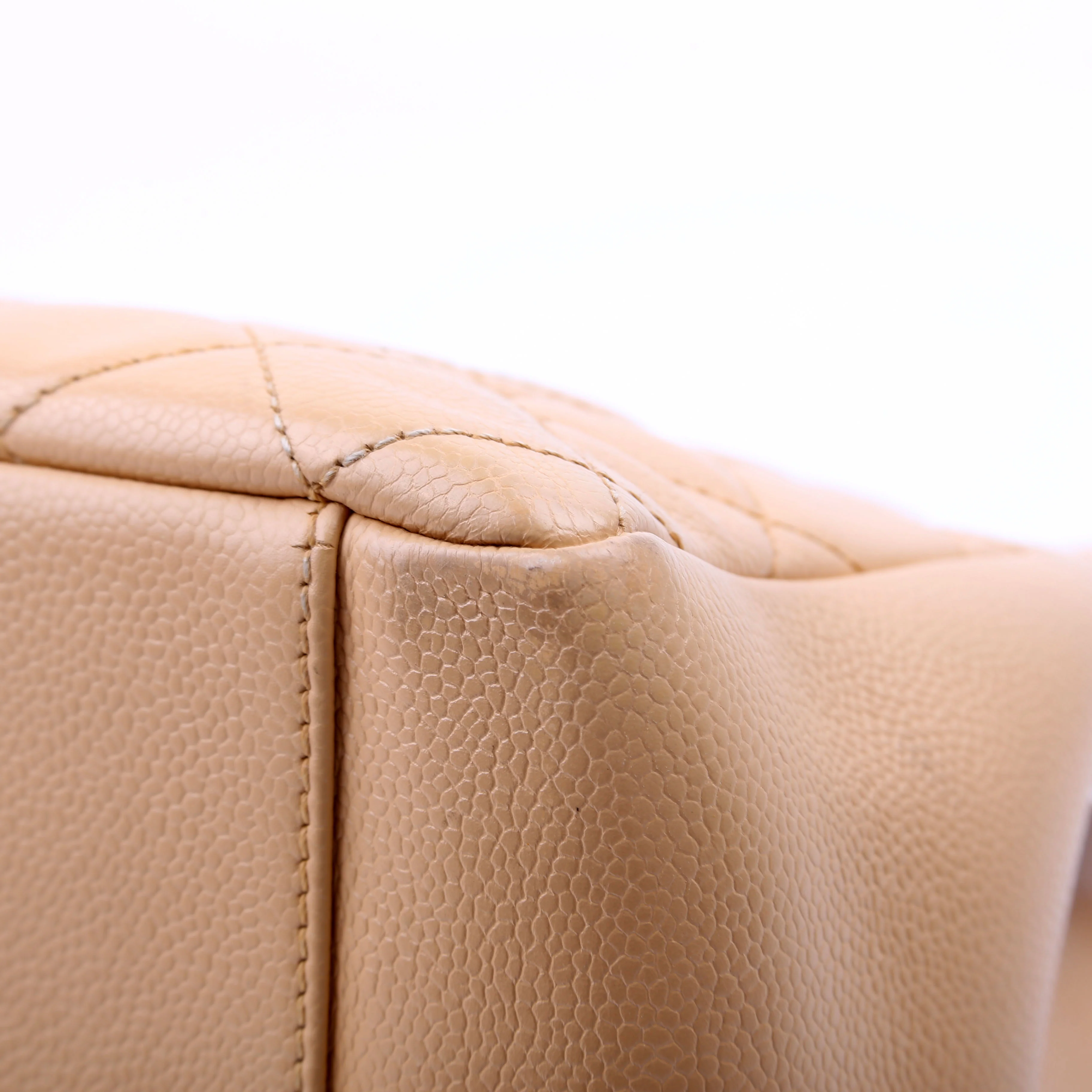 Grand Shopping Tote Caviar Tan - Image 8