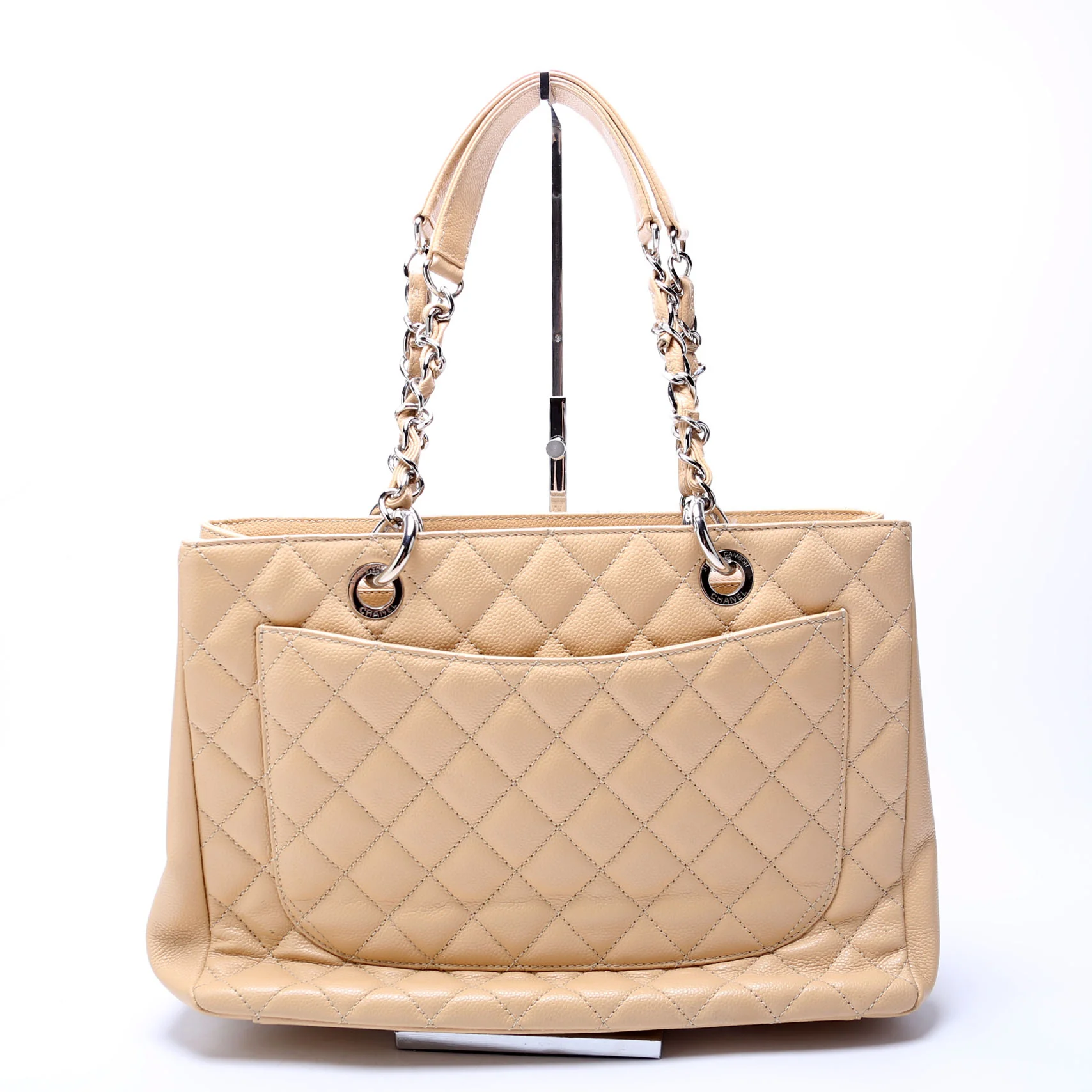 Grand Shopping Tote Caviar Tan - Image 3