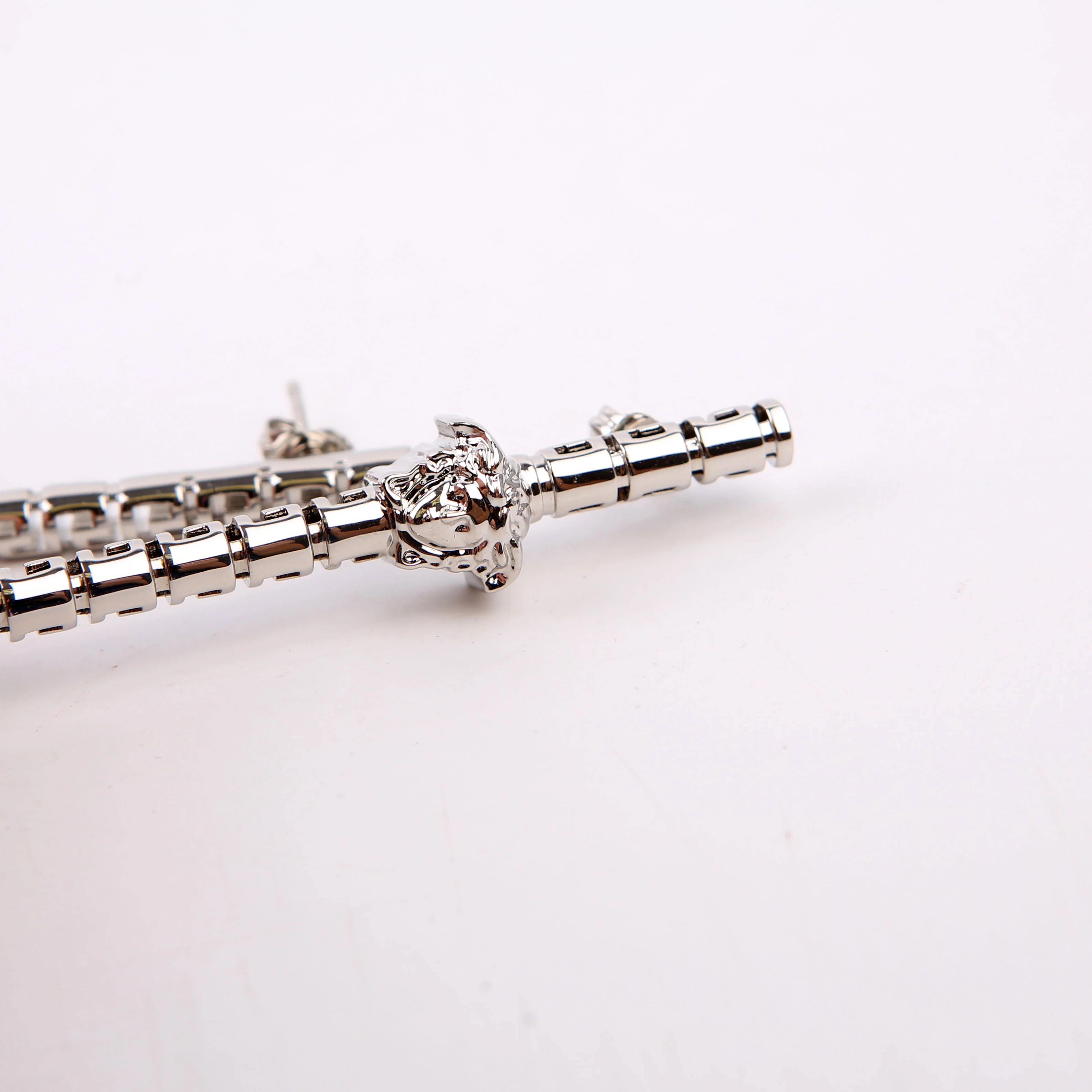 Greca Asymmetric Drop Earrings - Image 4