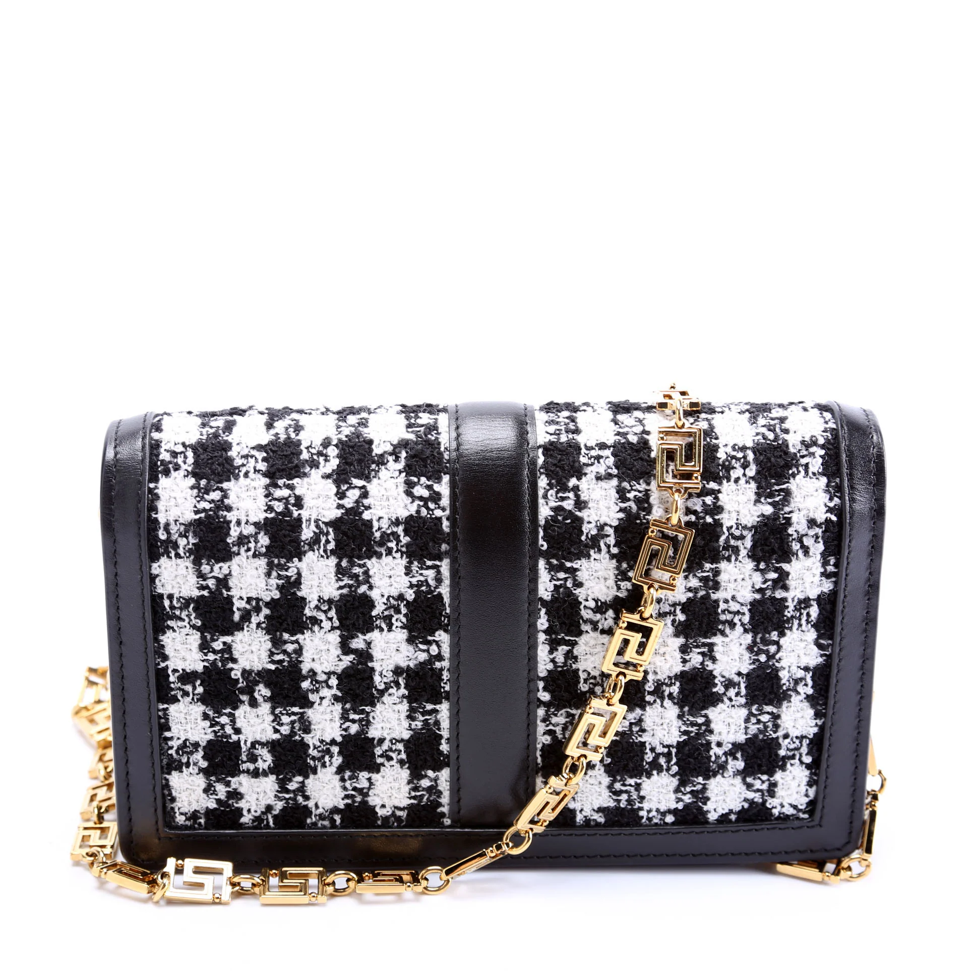 Greca Goddess Houndstooth Wallet On Chain - Image 3
