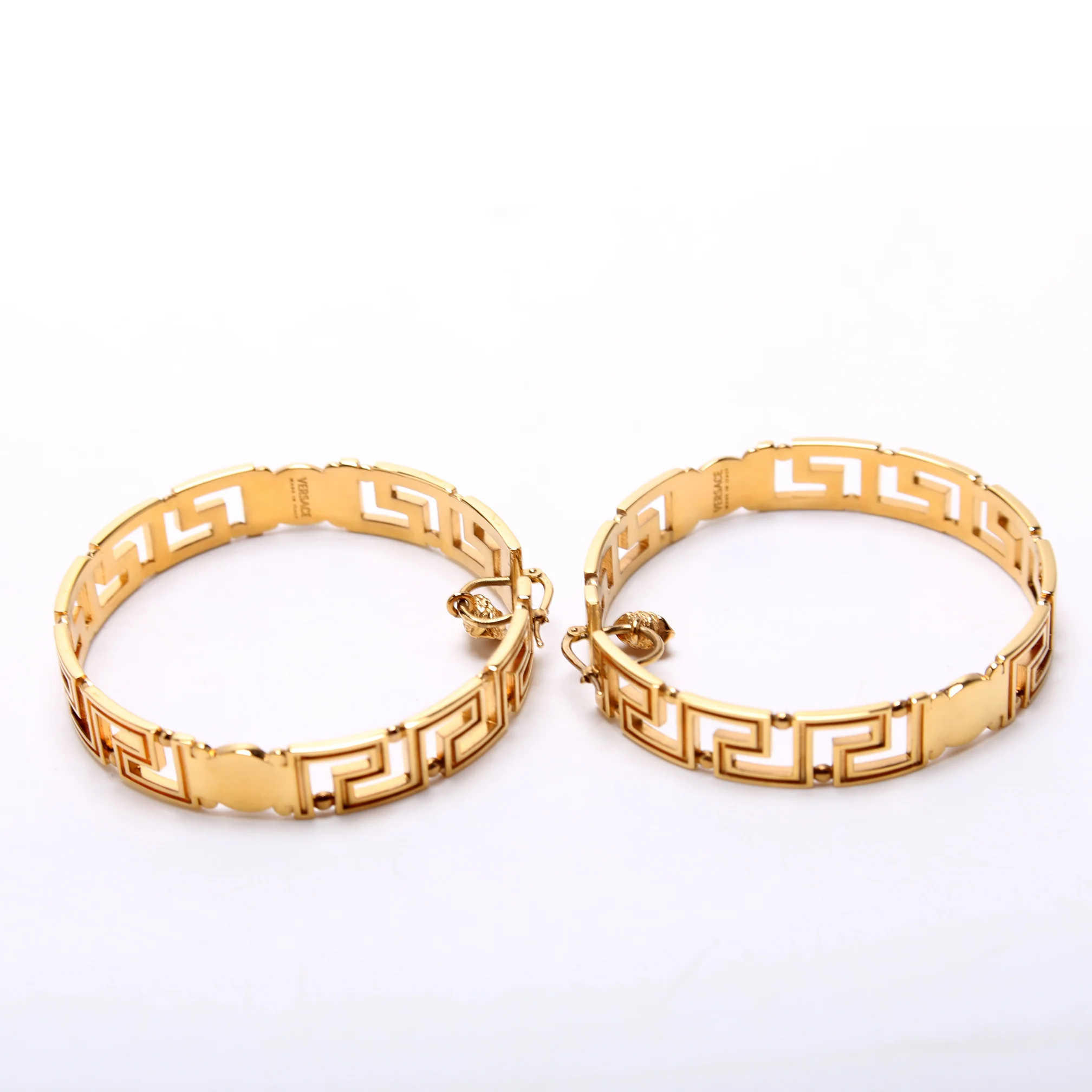 Grecca Tribute Medusa Hoop Earrings - Image 3