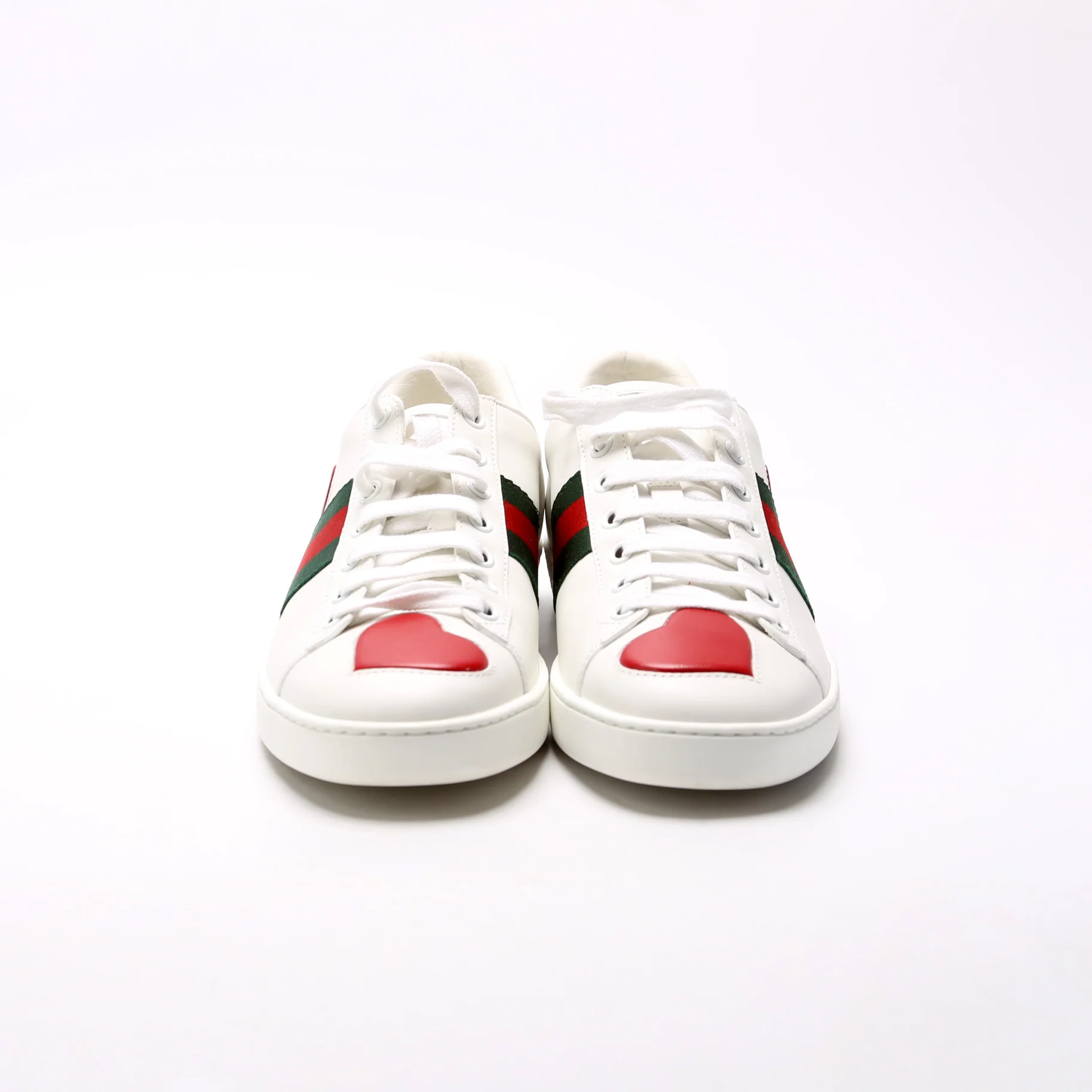 Gucci Ace Web Heart Sneaker Size 37.5 - Image 2