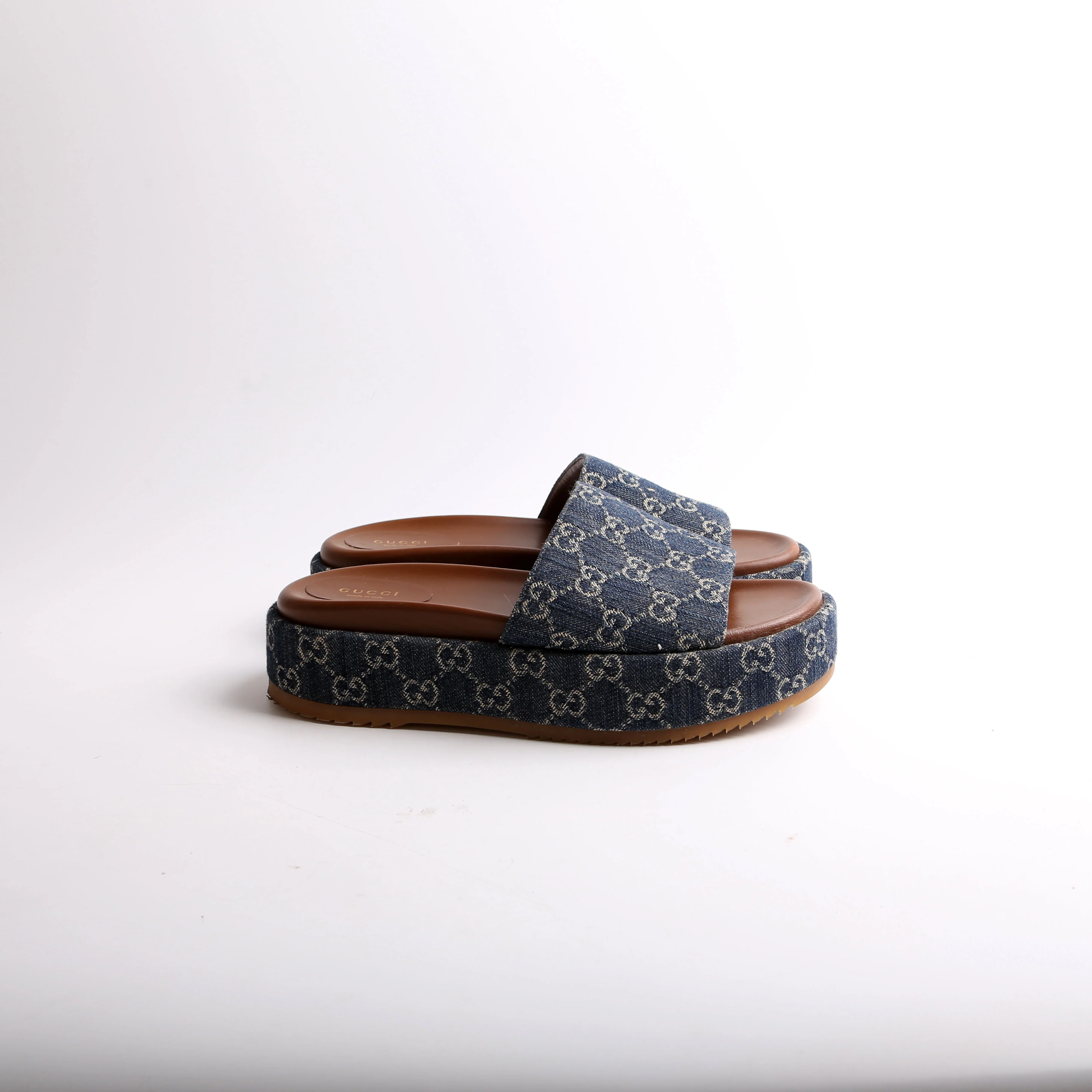Gucci GG Canvas Platform Slides Size 41 - Image 5