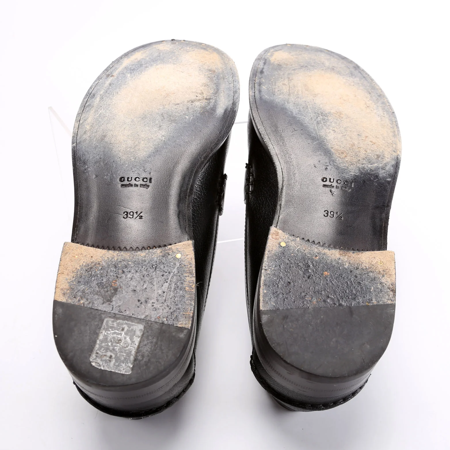 Gucci Logo Loafer Size 39.5 Black/Gold - Image 5