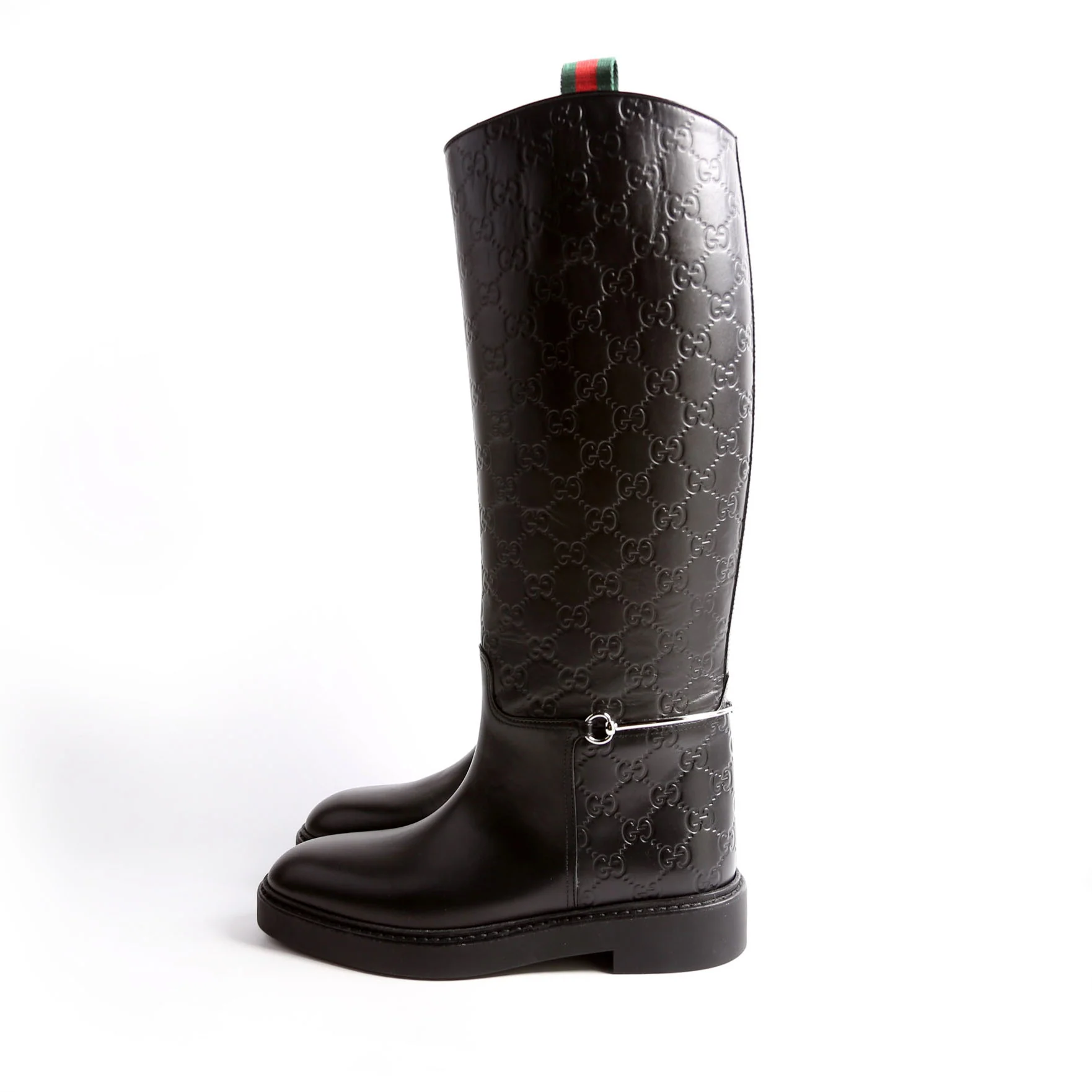 Guccissima Horse Slim Riding Boots Size 37.5 Black - Image 3