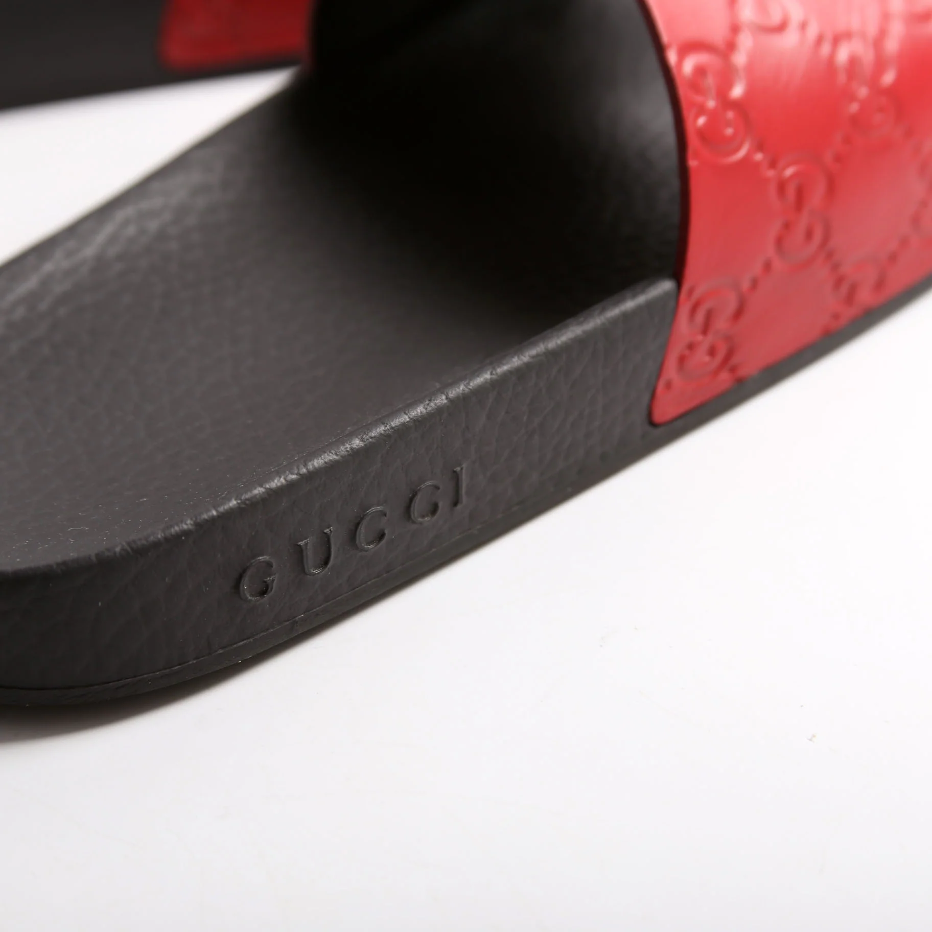 Guccissima Rubber Slides Size 39 Red - Image 6