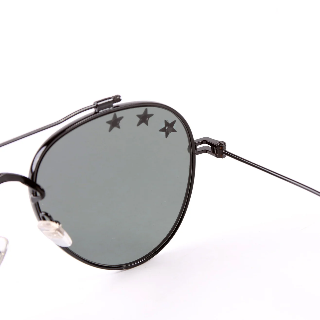 GV 7057 Stars Aviators Sunglasses Black - Image 7