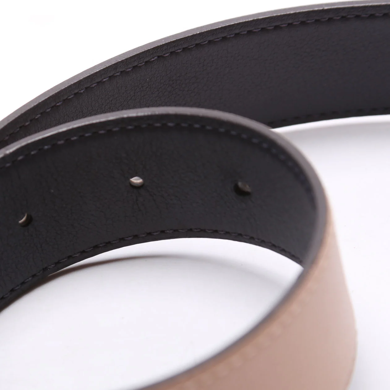 H Focus Reversible Leather Belt Size 90 Pink/Navy - Image 4