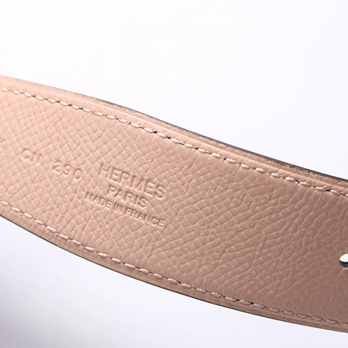 H Focus Reversible Leather Belt Size 90 Pink/Navy - Image 5