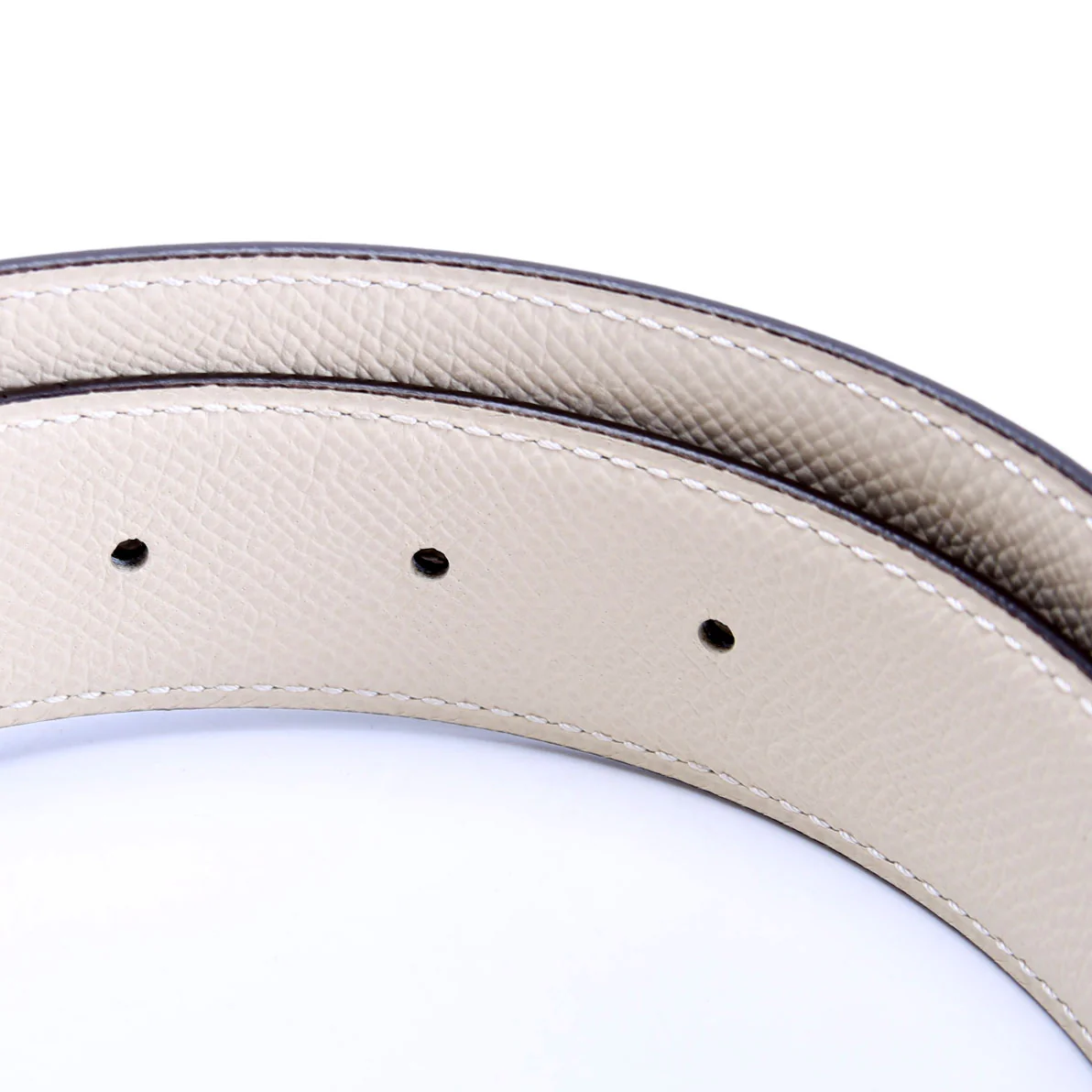 H Guillochee 32MM Reversible Belt Size 80 Grey/Ivory - Image 5