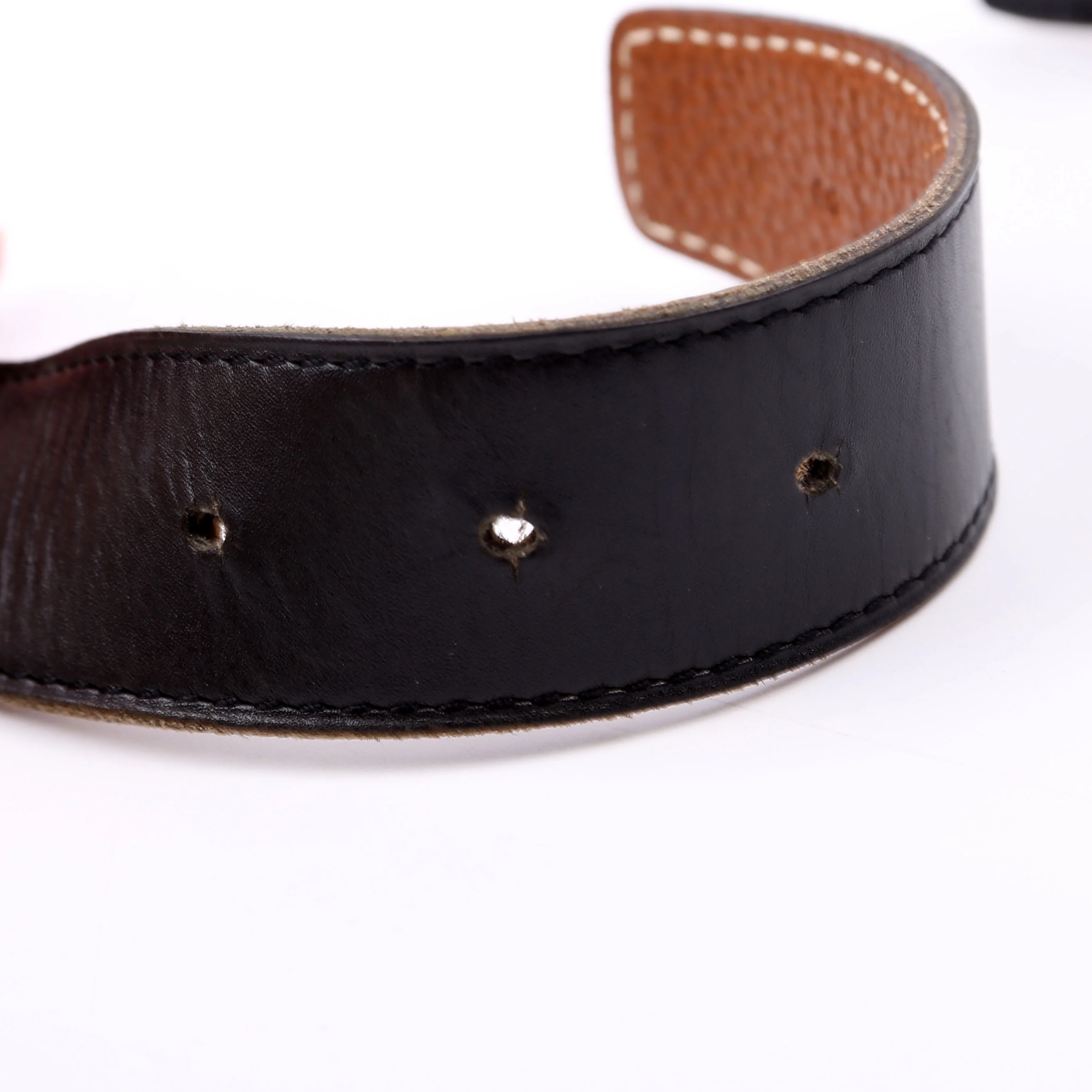 H Reversible Leather Belt Size 80/32 Black - Image 10