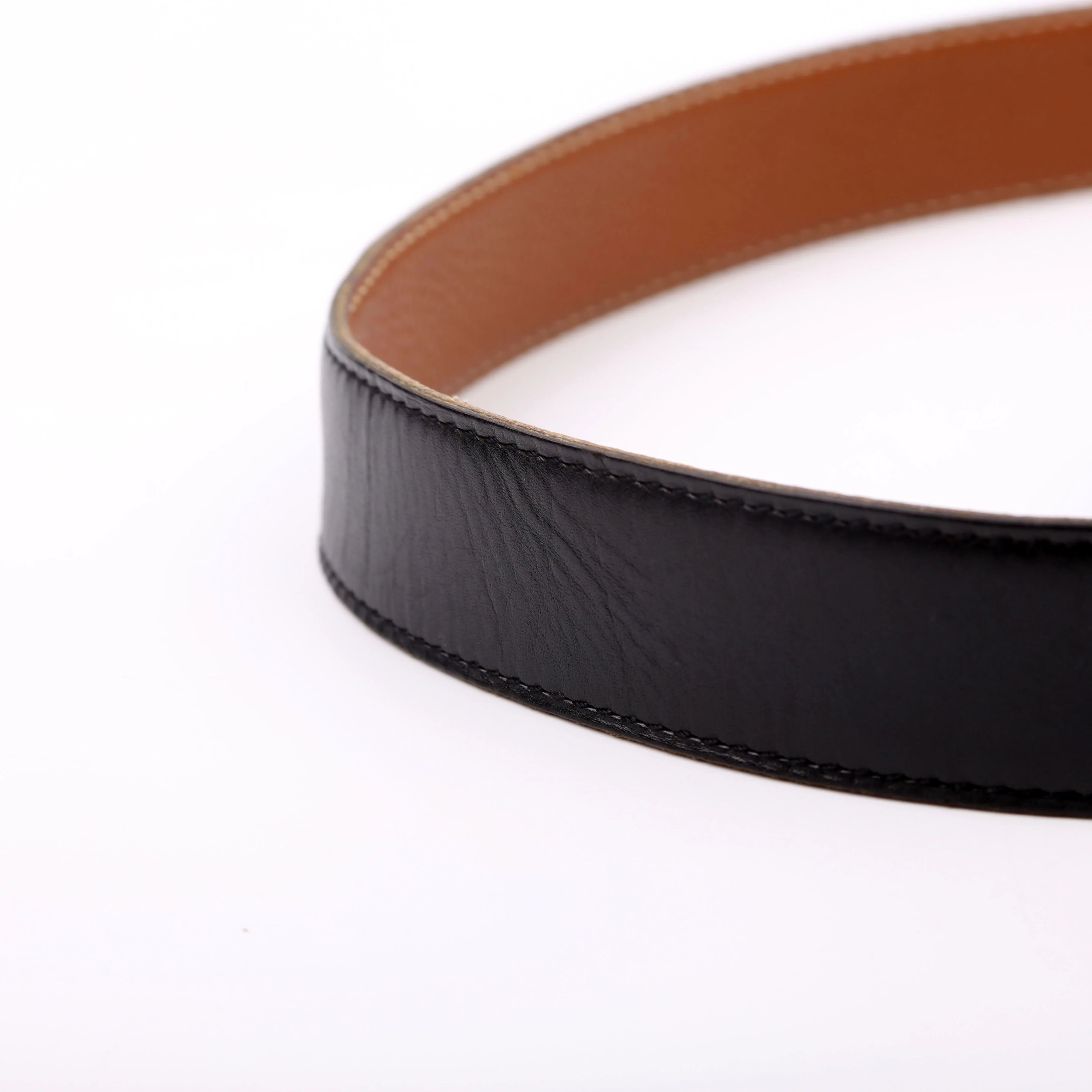 H Reversible Leather Belt Size 80/32 Black - Image 11