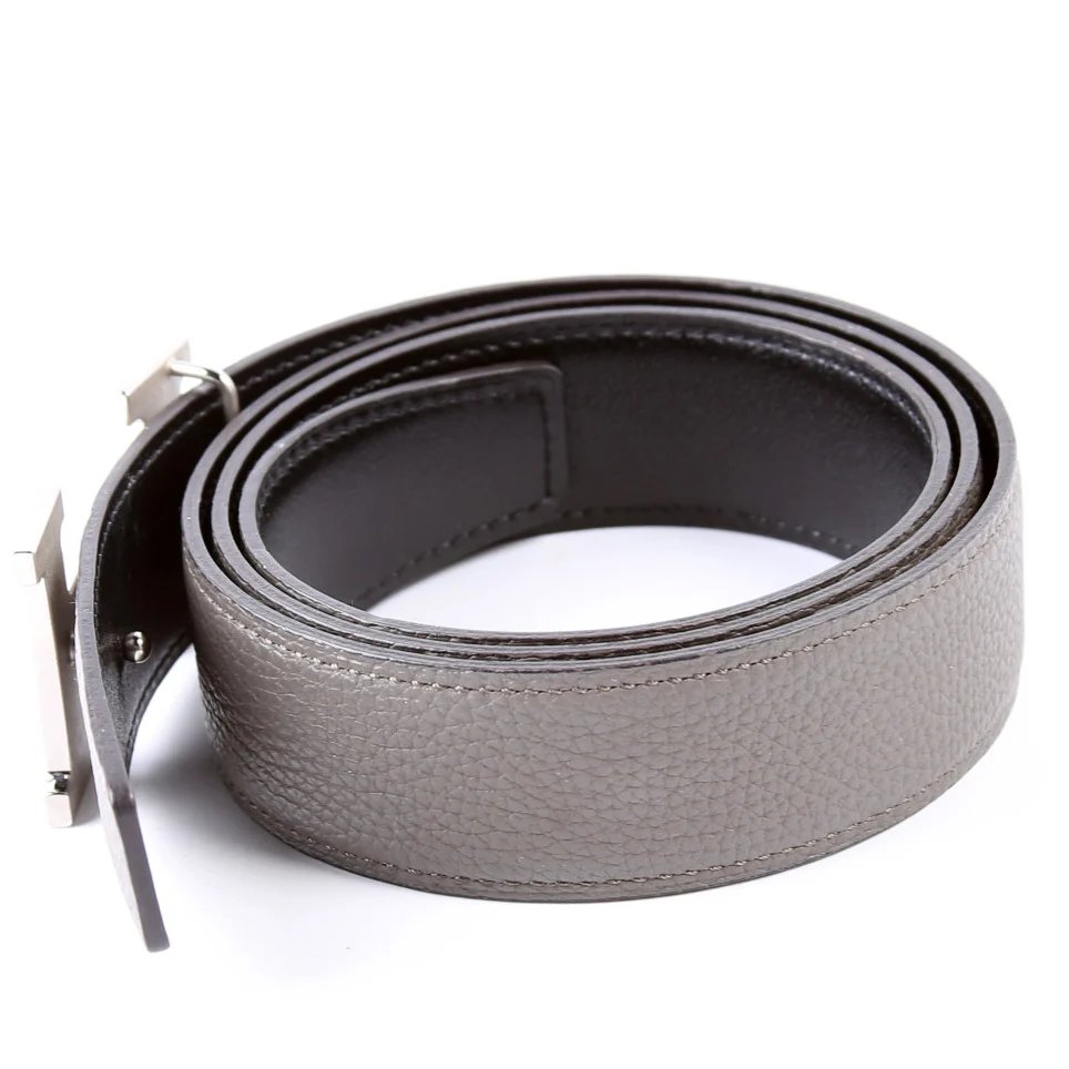H Reversible Leather Belt Size 85 Grey - Image 2