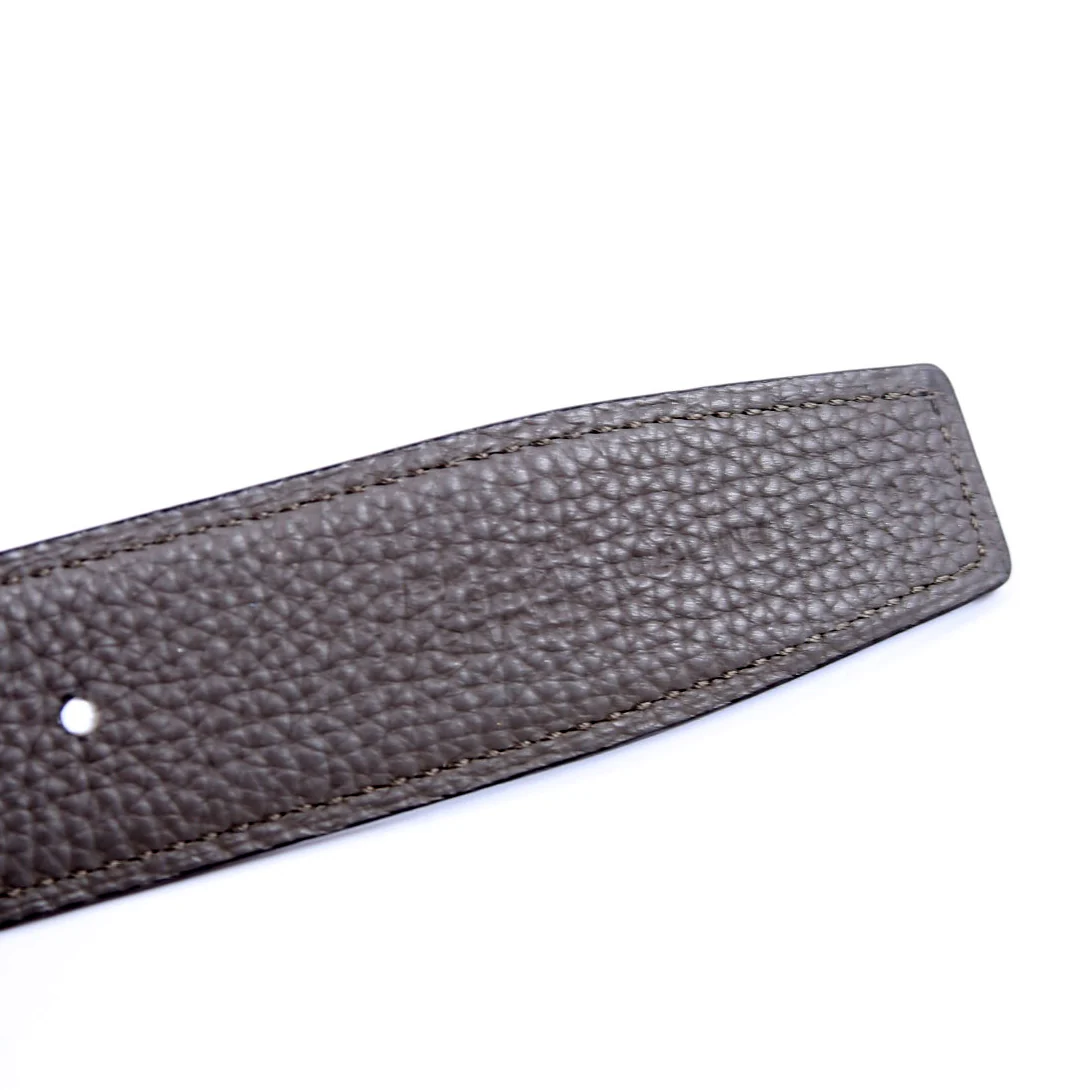 H Reversible Leather Belt Size 85 Grey - Image 6