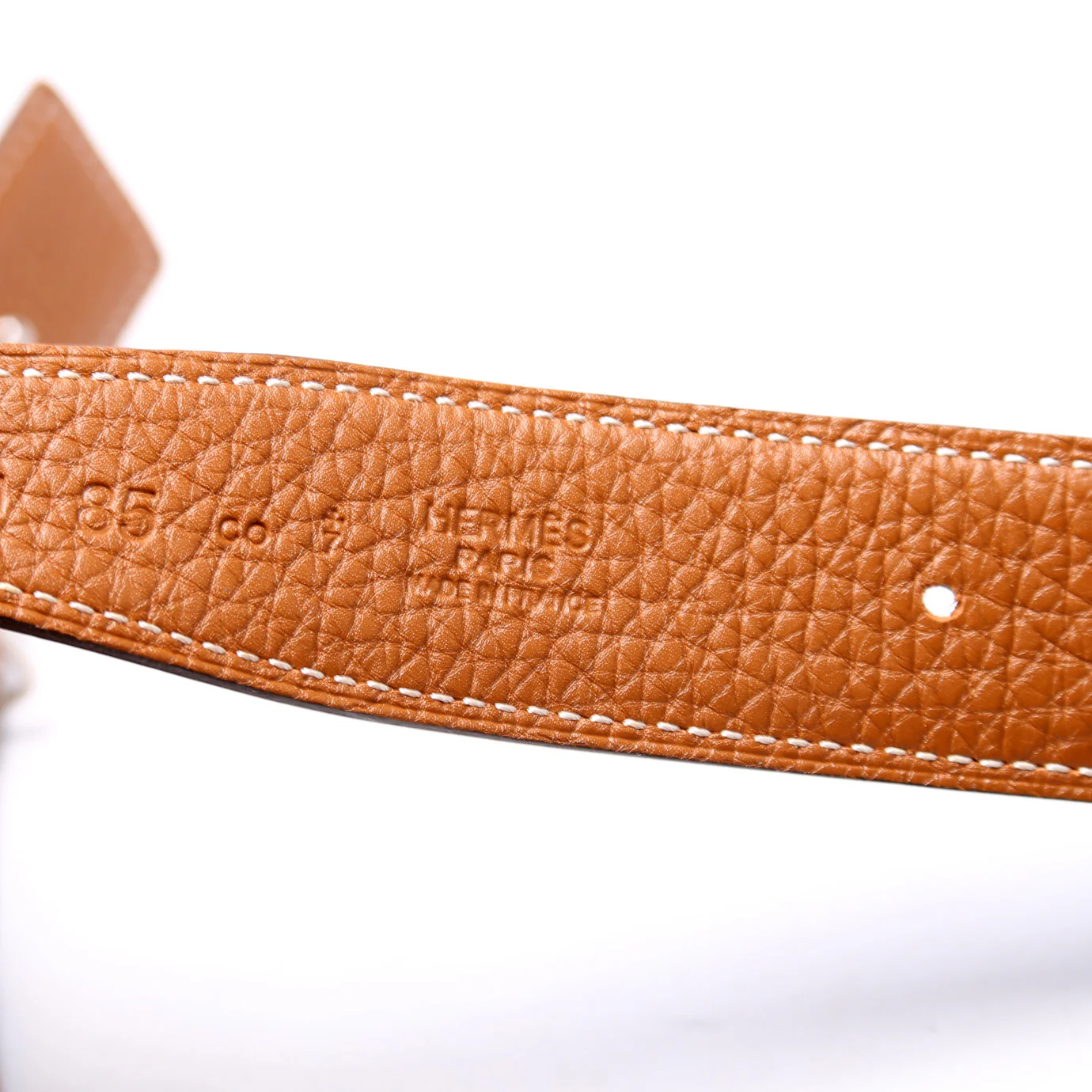 H Reversible Leather Belt Size 85 - Image 5