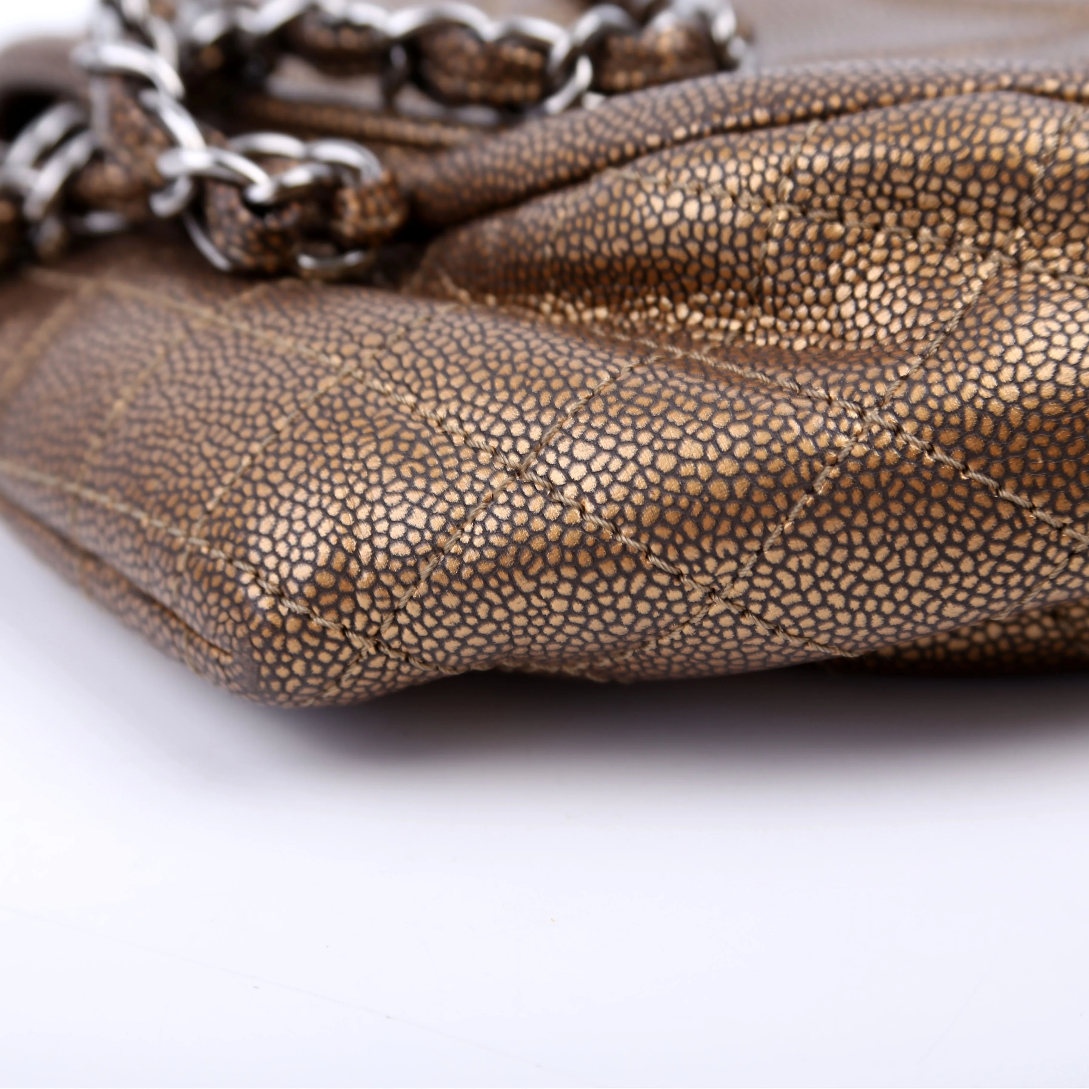 Half Moon Flap Caviar 12M Gold - Image 5