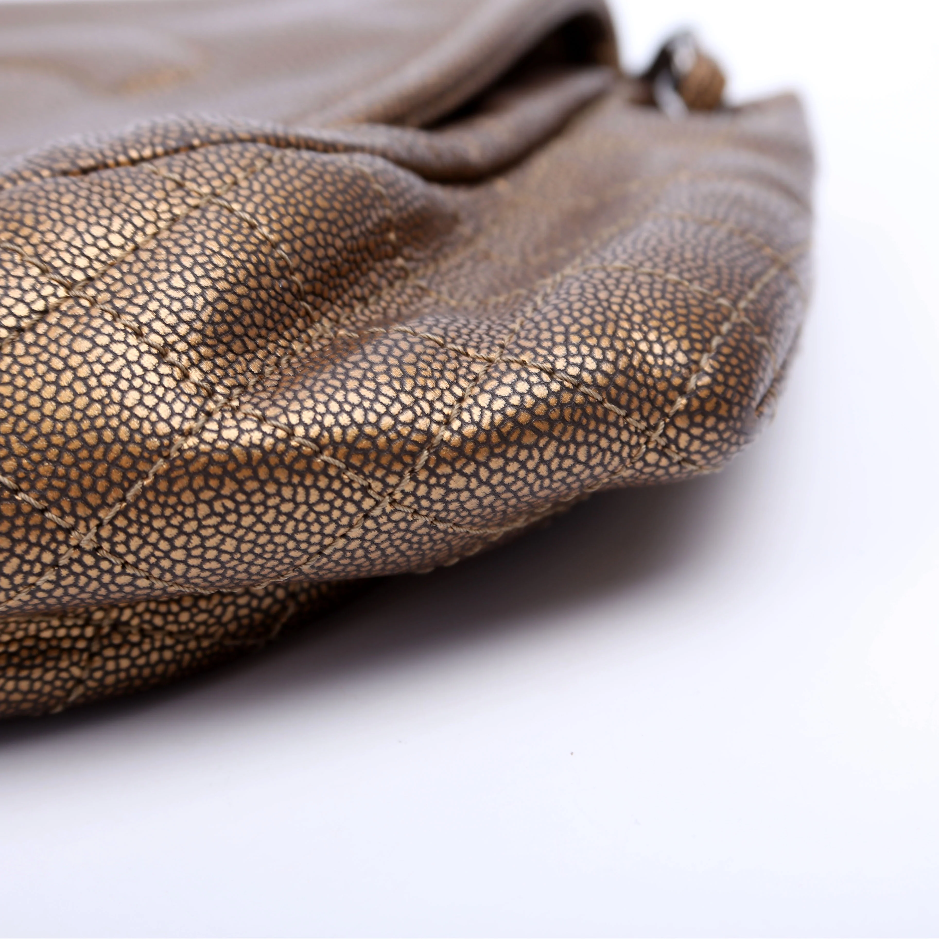 Half Moon Flap Caviar 12M Gold - Image 6