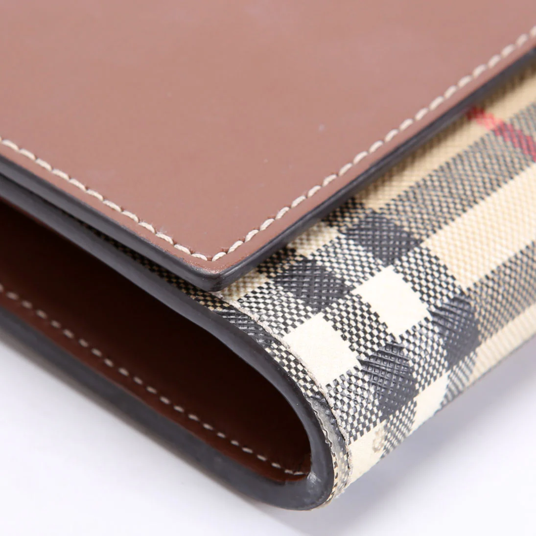 Halton Continental Wallet Vintage Check Brown - Image 5