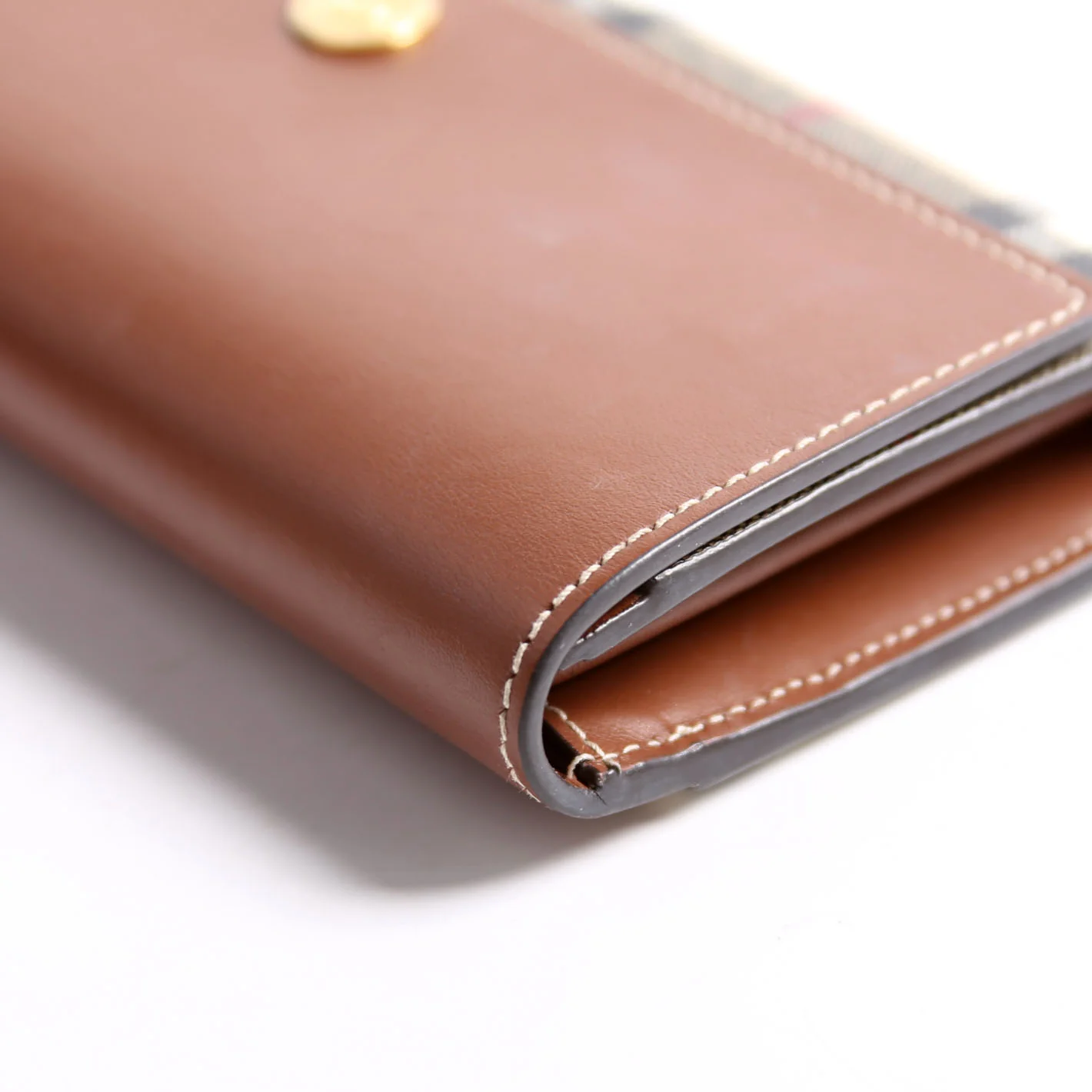 Halton Continental Wallet Vintage Check Brown - Image 9