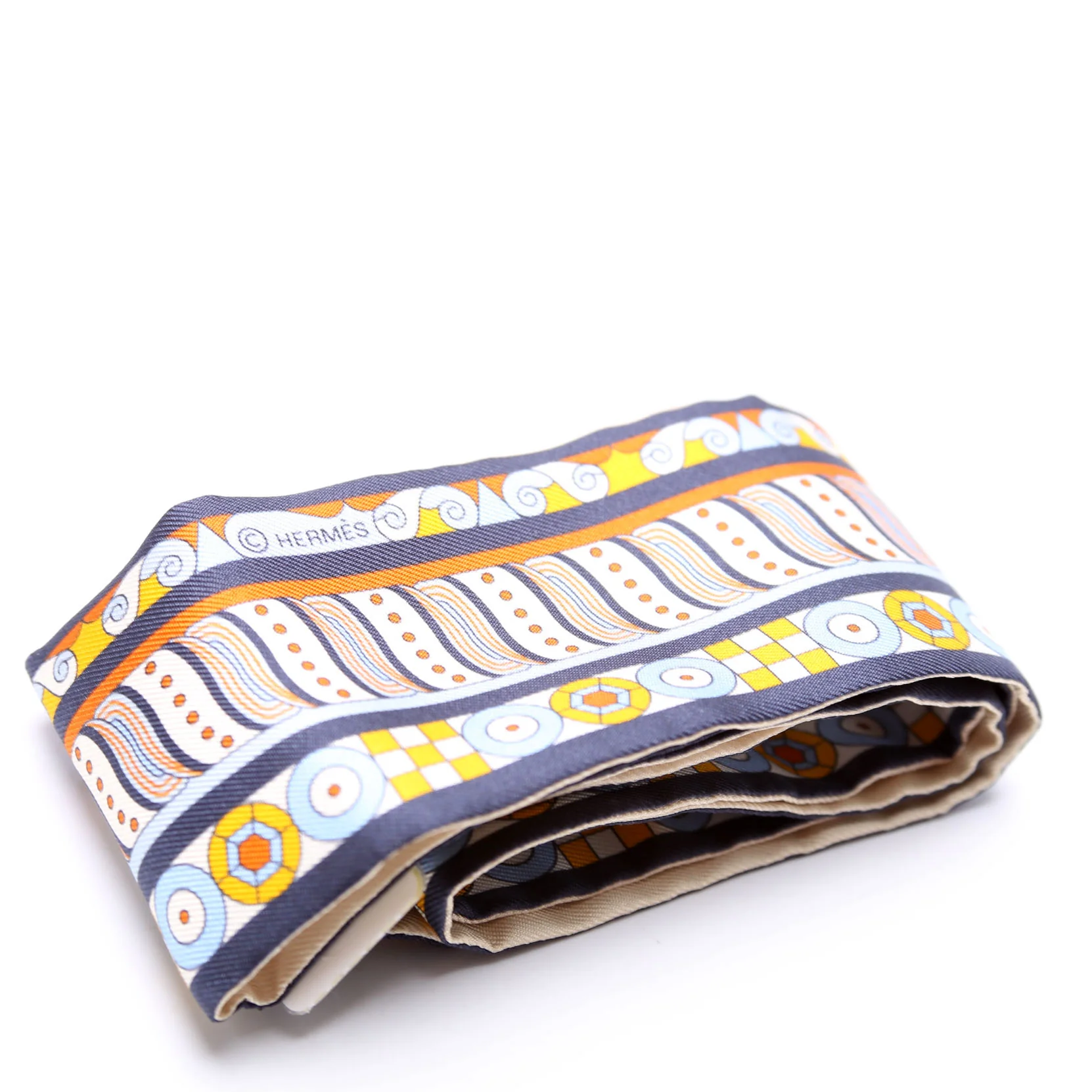 Harnais En Rosace Twilly 86 Silk Scarf Beige/Multicolor - Image 2