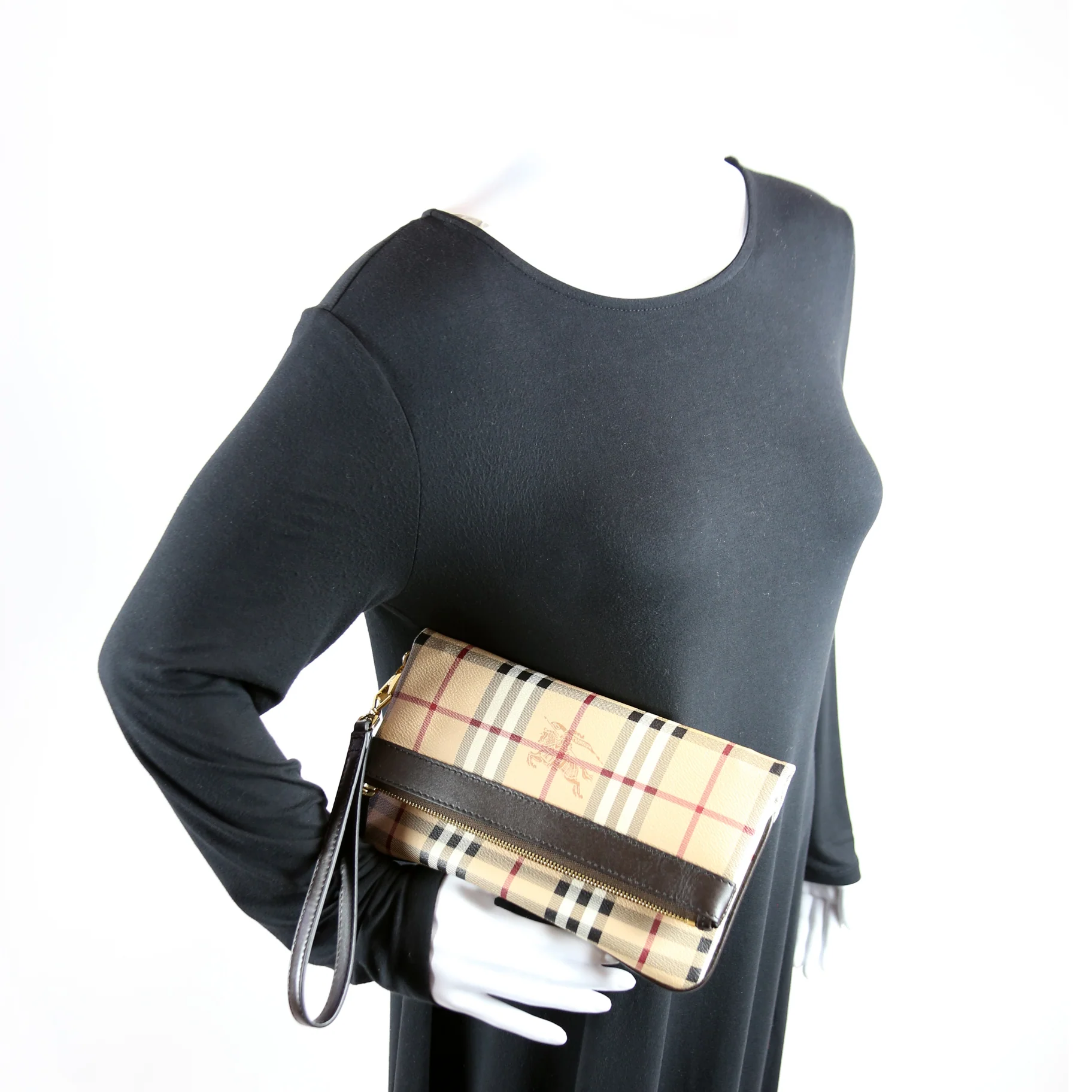 Haymarket Check Adeline Folding Wristlet Clutch - Image 8