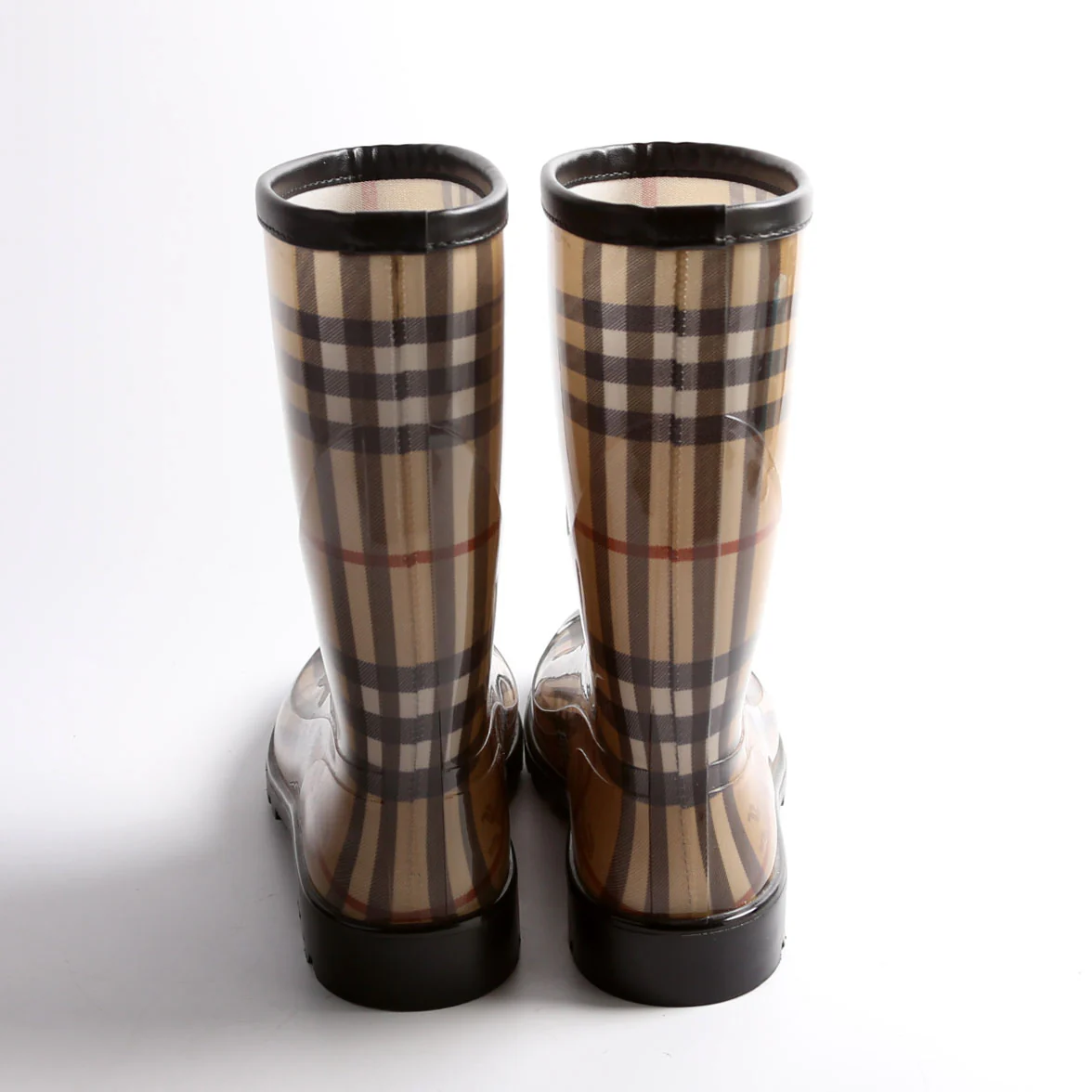 Haymarket Check Rain Boots Size 41 - Image 4