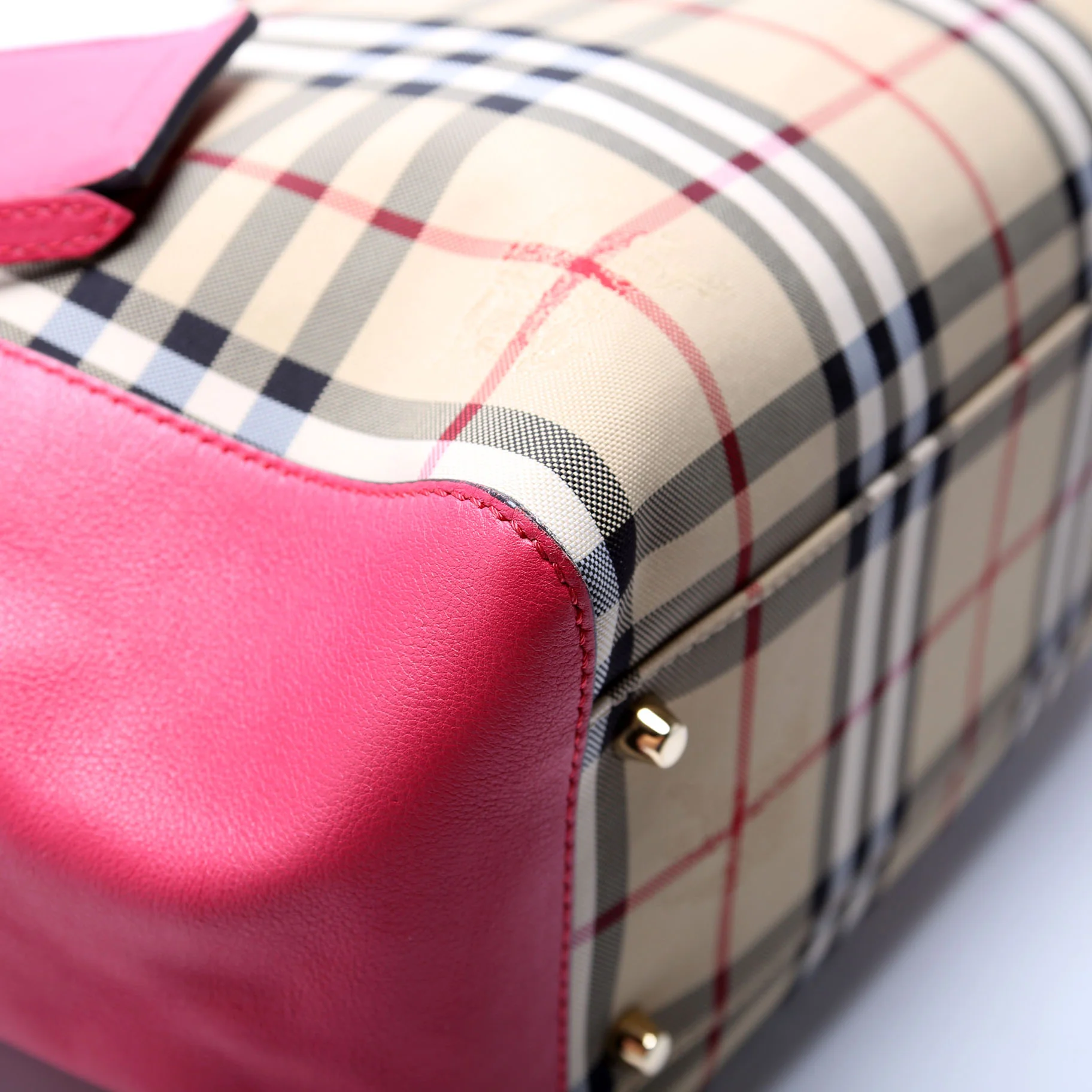 Haymarket Check Small Canterbury Tote Pink - Image 5