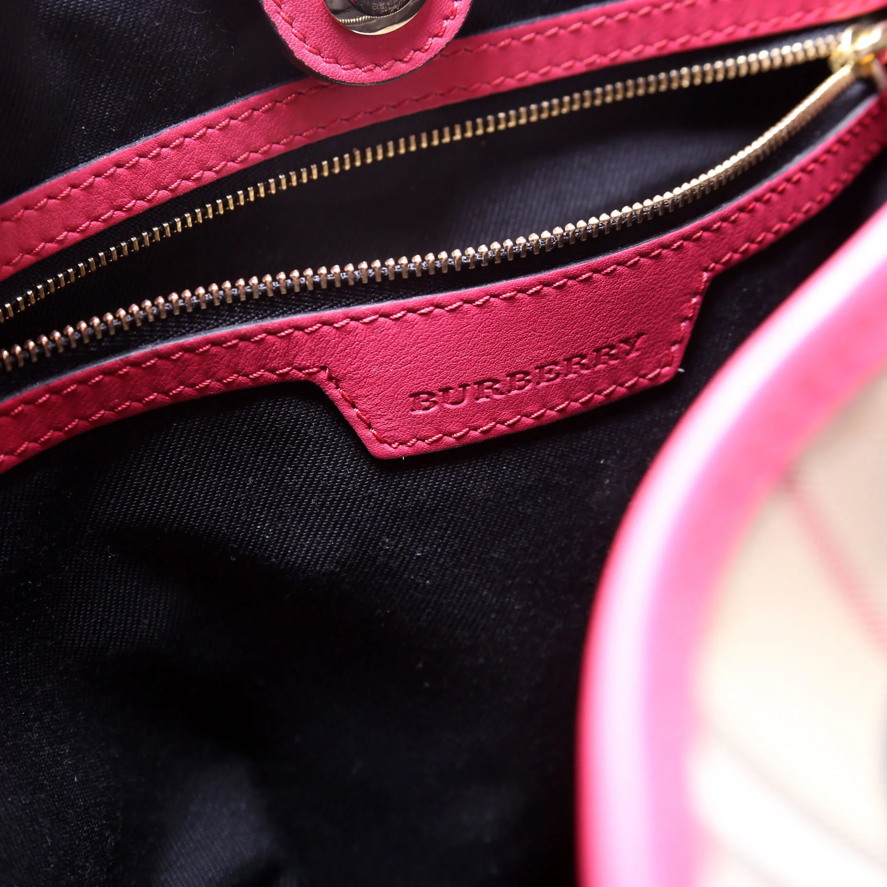 Haymarket Check Small Canterbury Tote Pink - Image 8