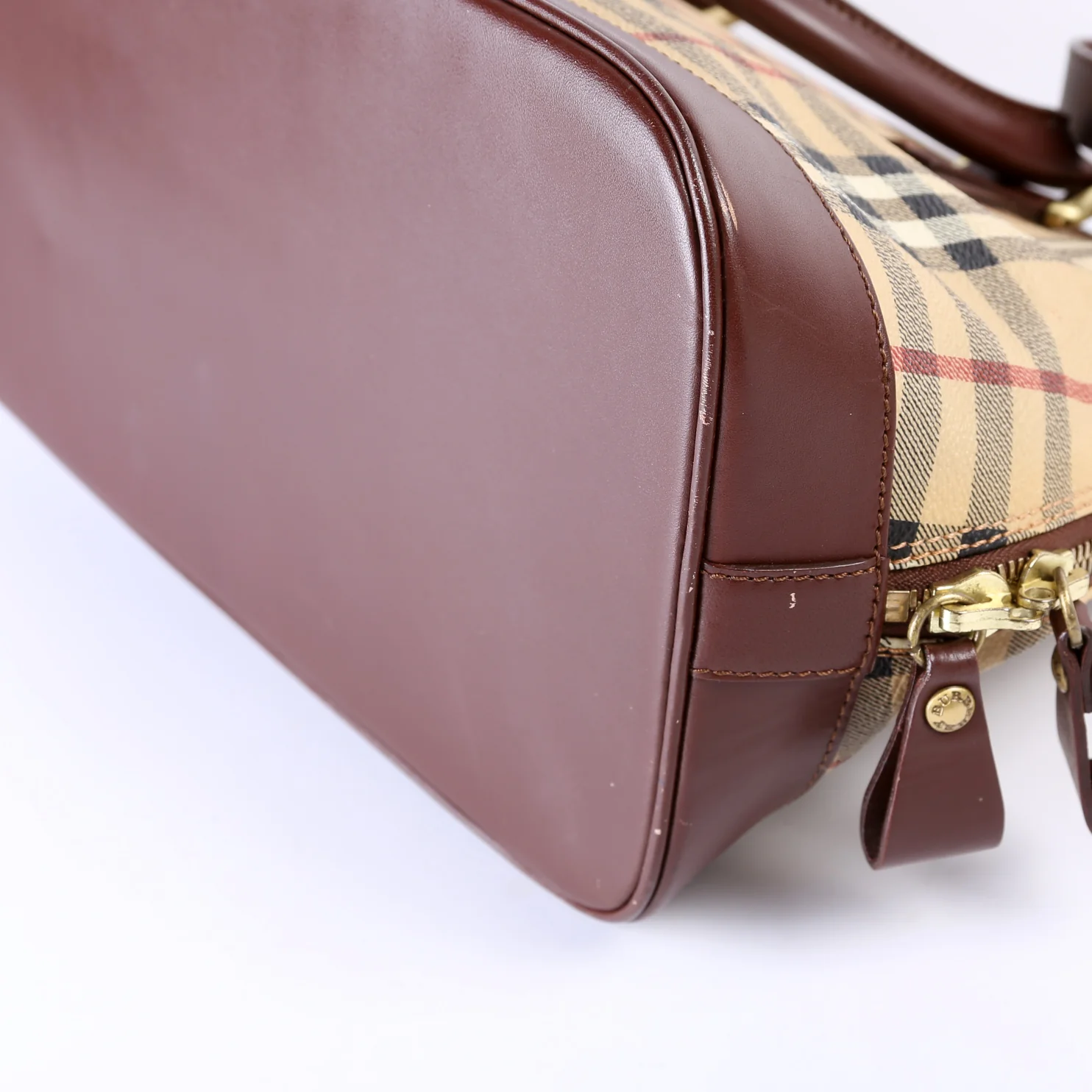 Haymarket Check Top Handle Shoulder Bag Vintage - Image 7