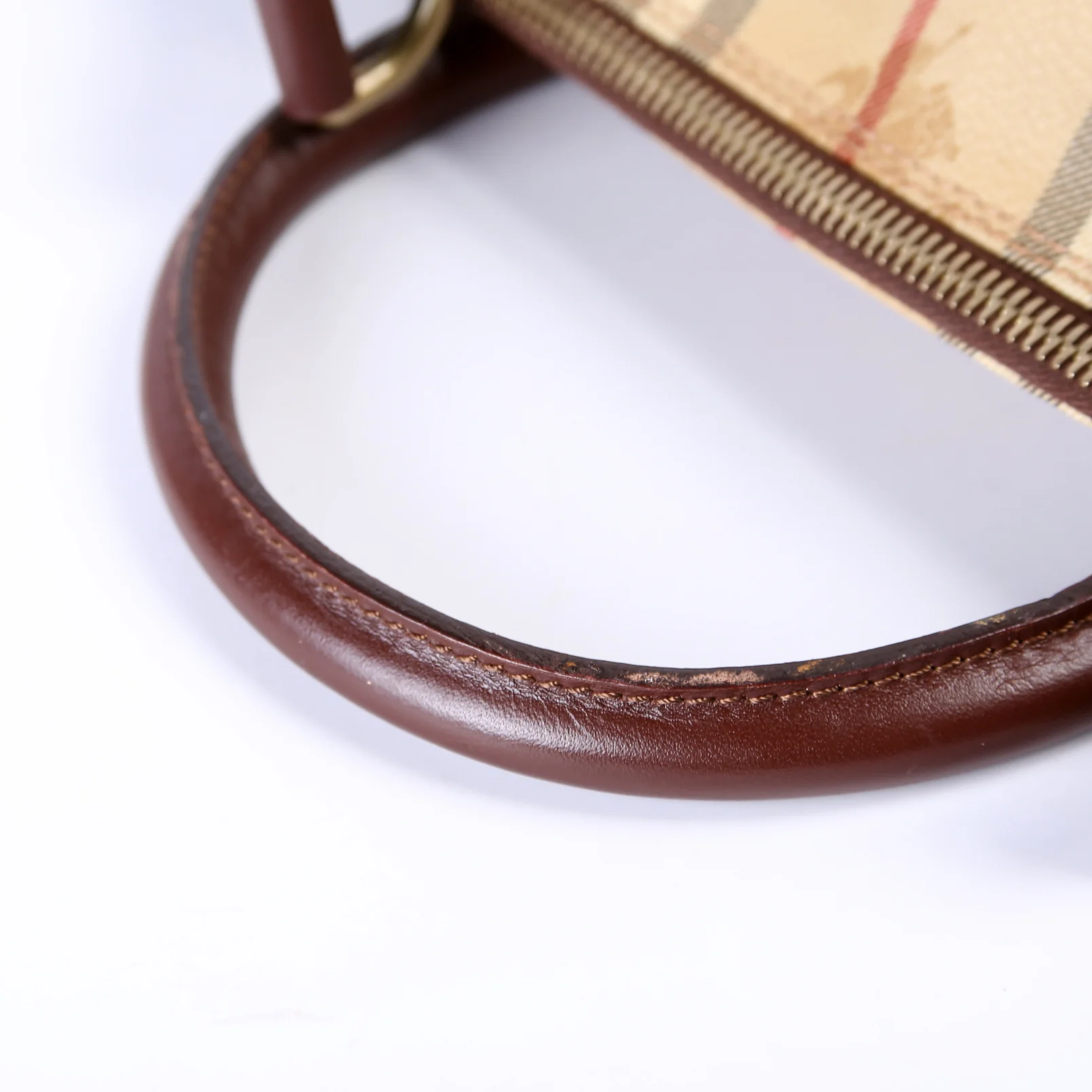 Haymarket Check Top Handle Shoulder Bag Vintage - Image 9