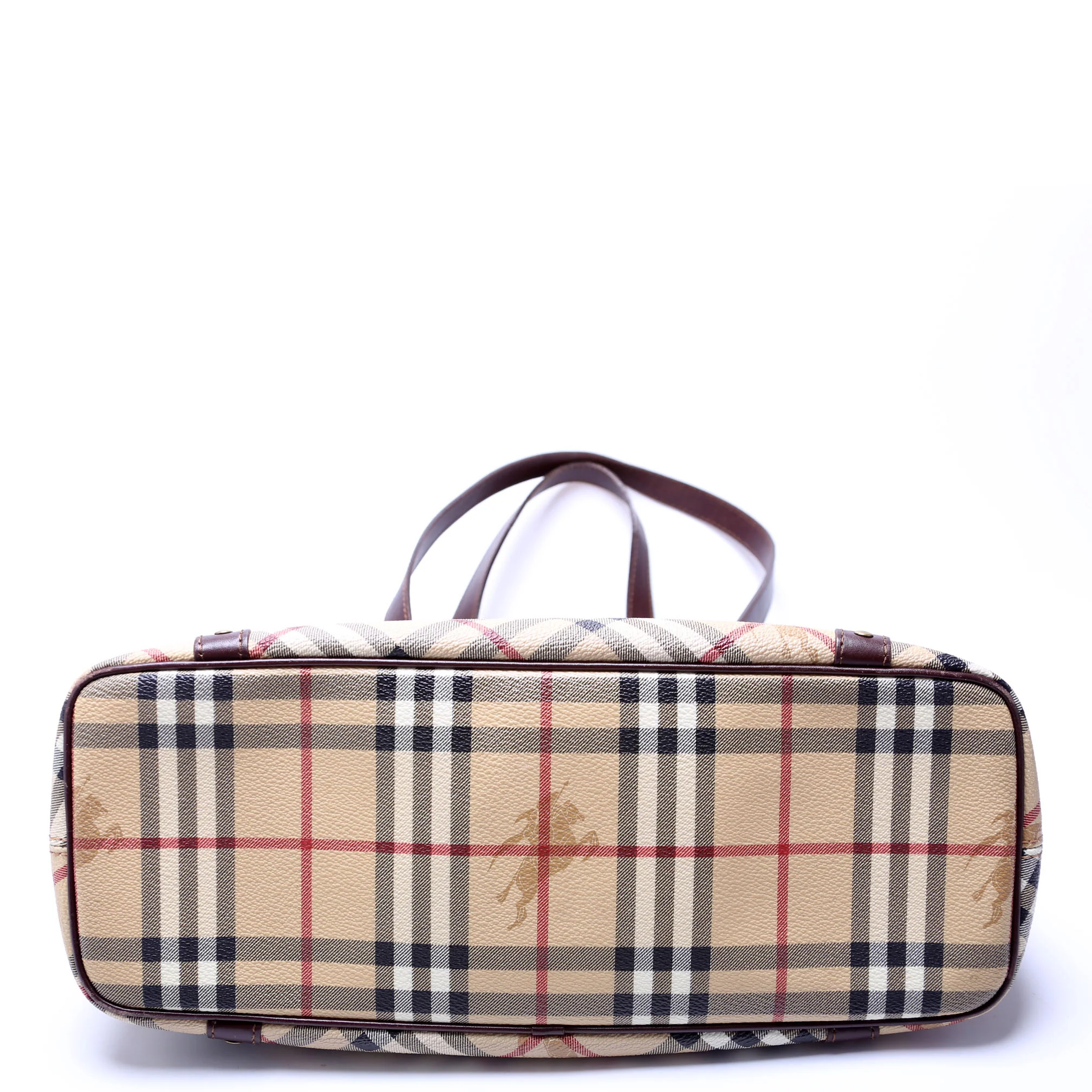 Haymarket Check Tote Vintage Brown/Beige - Image 4