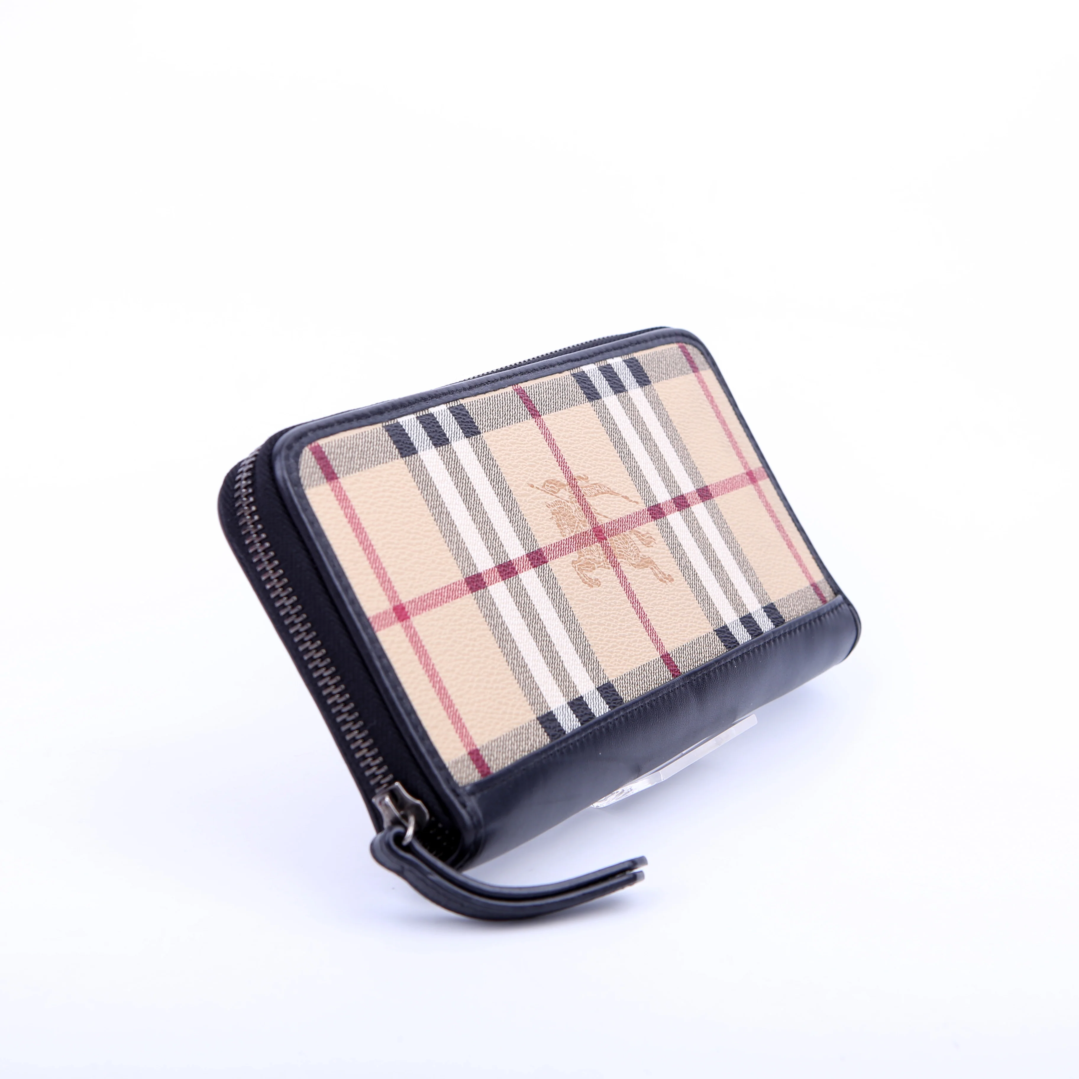 Haymarket Check Zip Around Wallet Black - Image 2