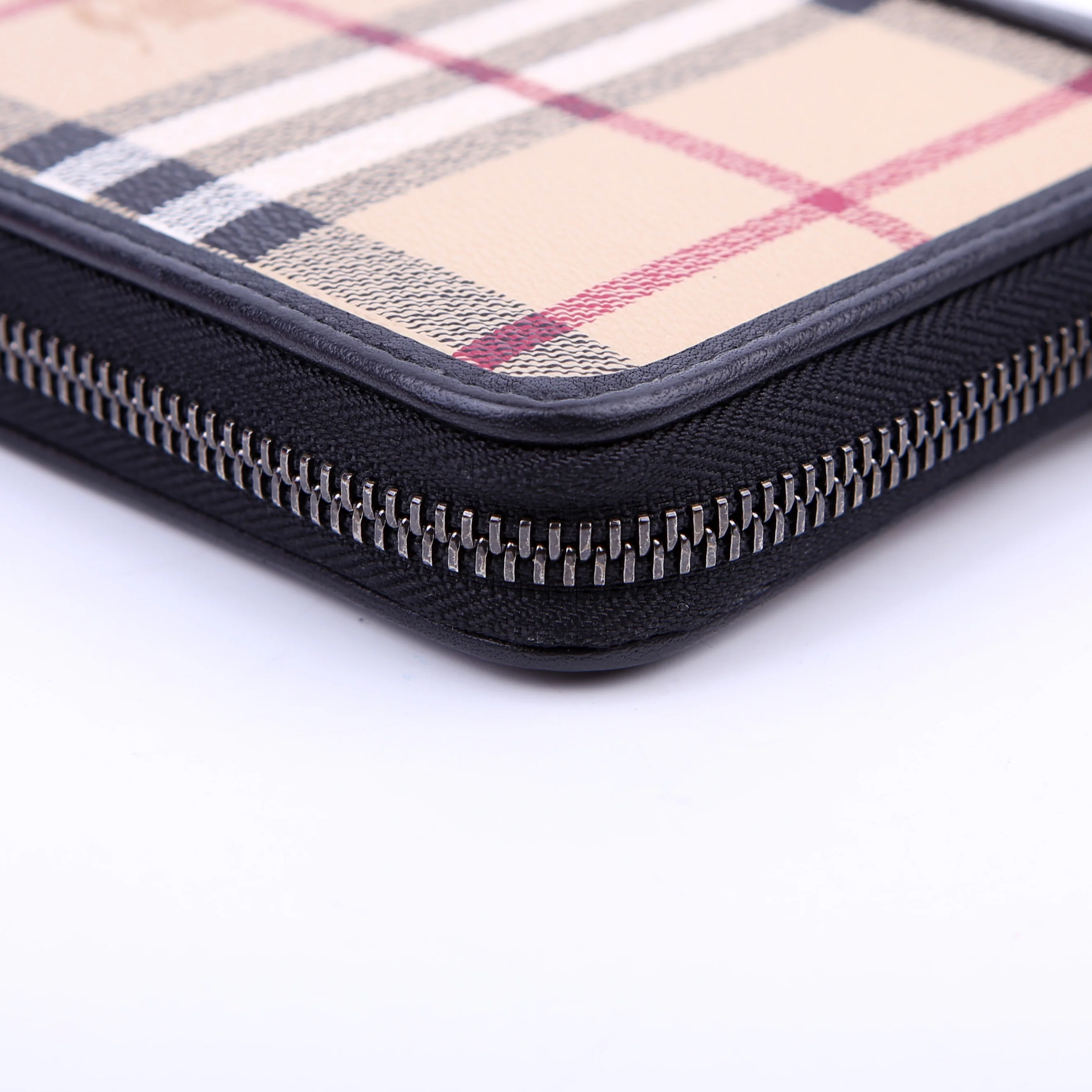 Haymarket Check Zip Around Wallet Black - Image 7