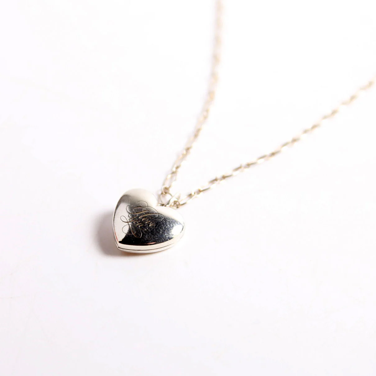 Heart Locket Pendant Necklace 925 - Image 4
