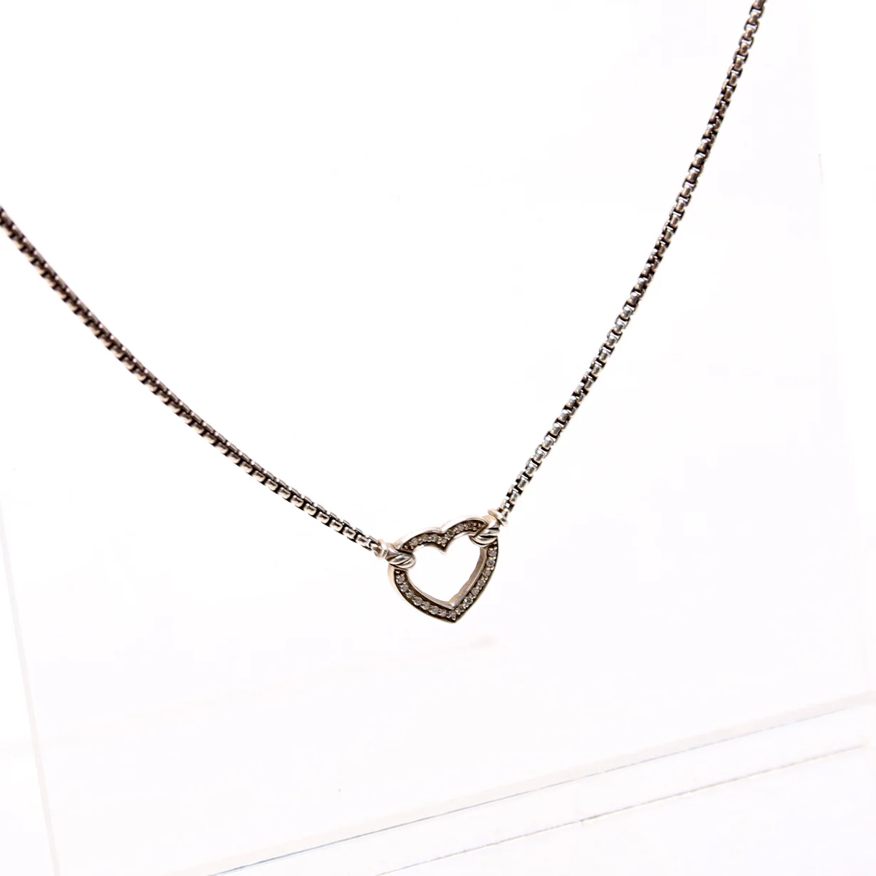 Heart Station Necklace 925/PAVE - Image 3