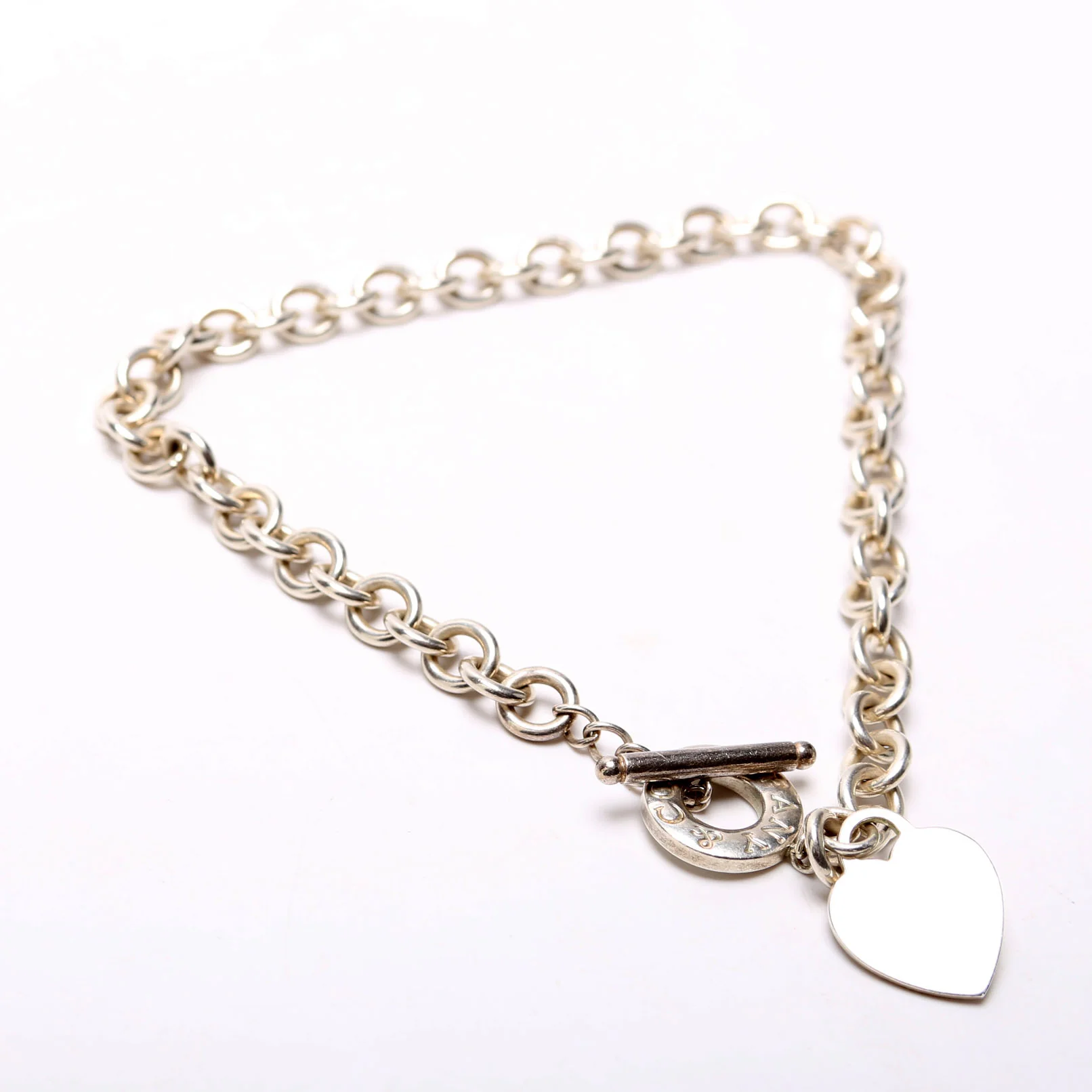 Heart Toggle Choker Necklace 925 - Image 2