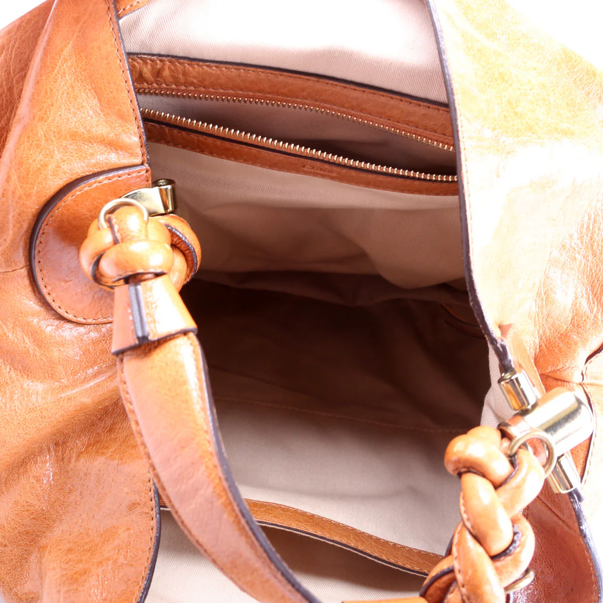 Heloise Large Hobo Leather Brown - Image 9