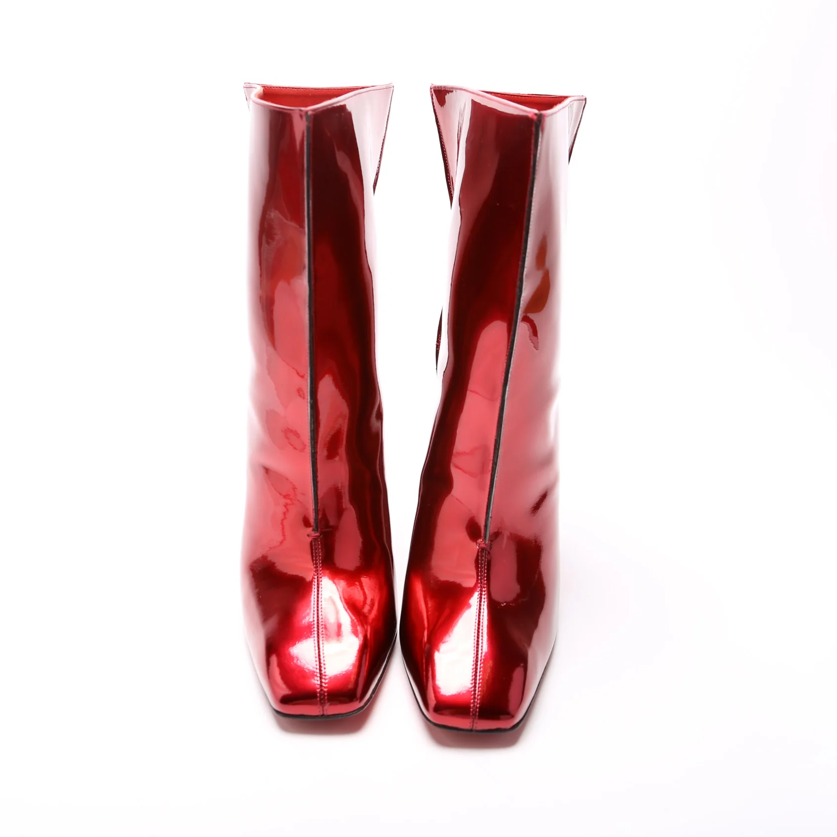 Hilconissima Patent Leather Booties Size 40 - Image 2