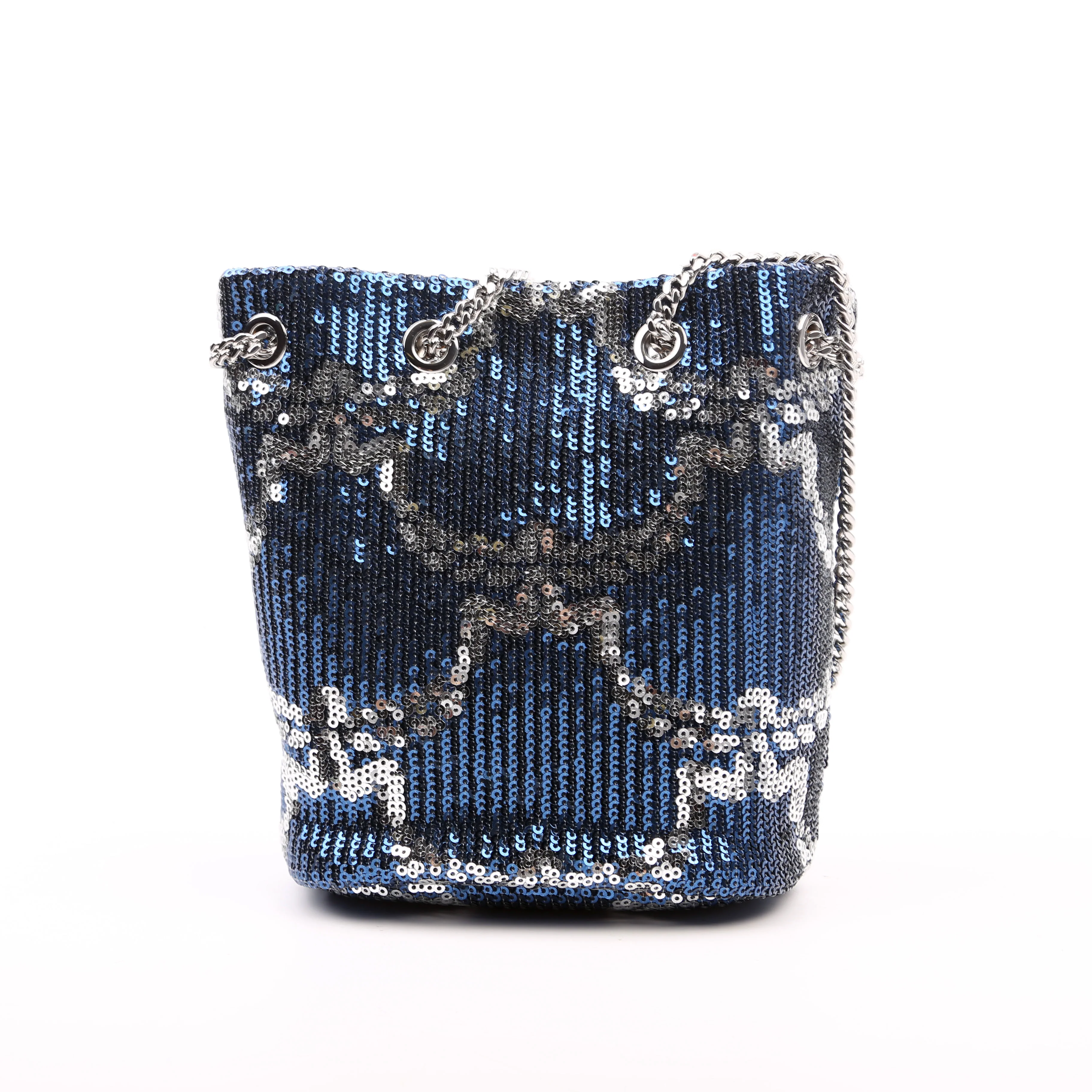 Himmel Sequin Bucket Bag Blue/Silver - Image 2