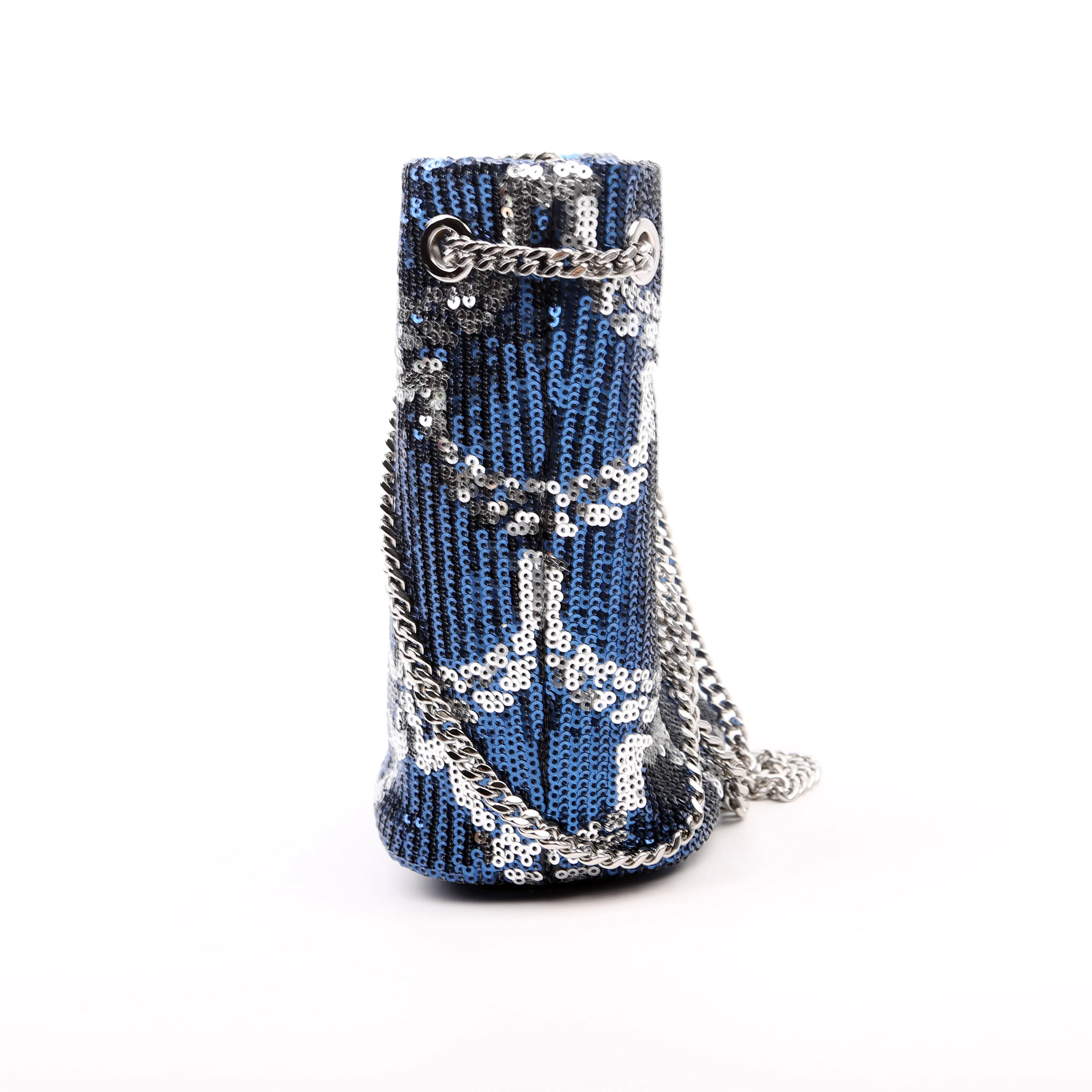Himmel Sequin Bucket Bag Blue/Silver - Image 3