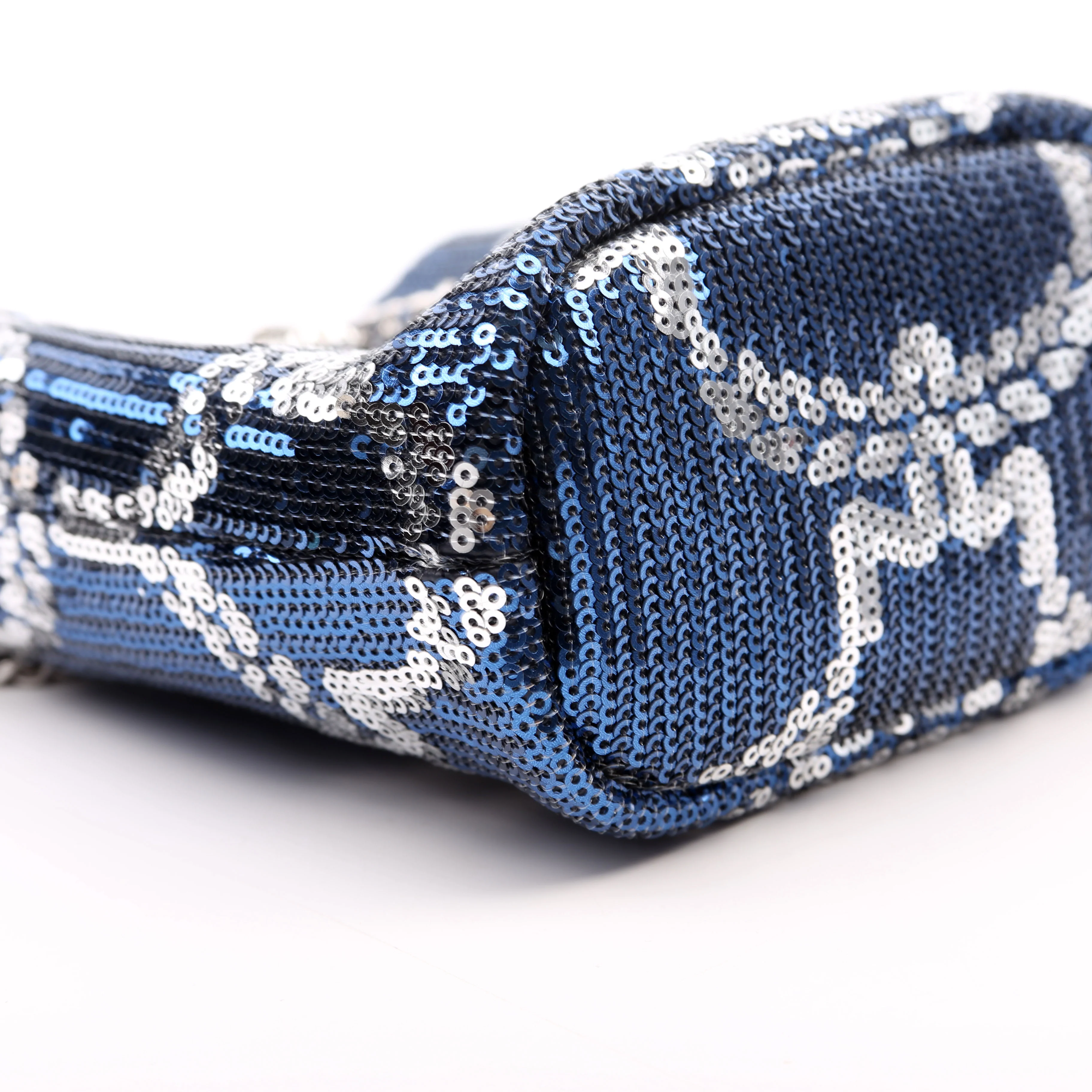 Himmel Sequin Bucket Bag Blue/Silver - Image 6